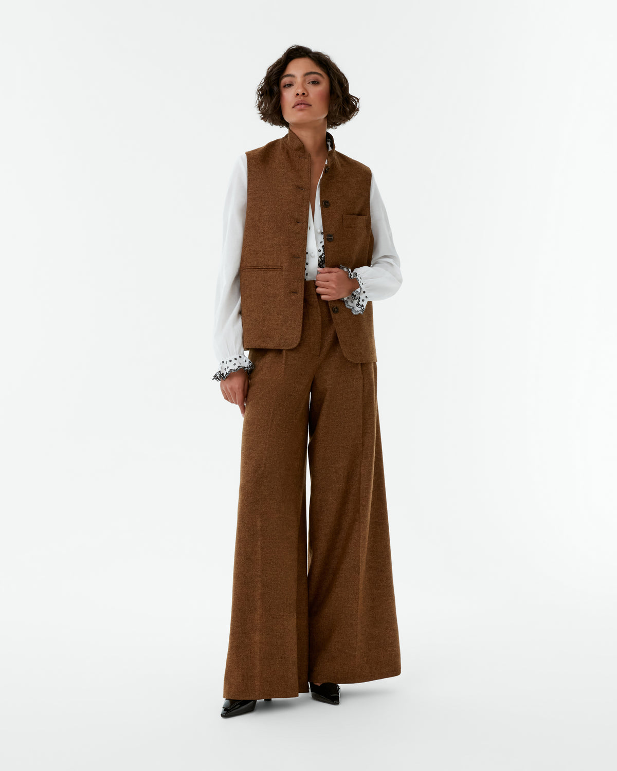Nehru Vest in Himalayan Tweed