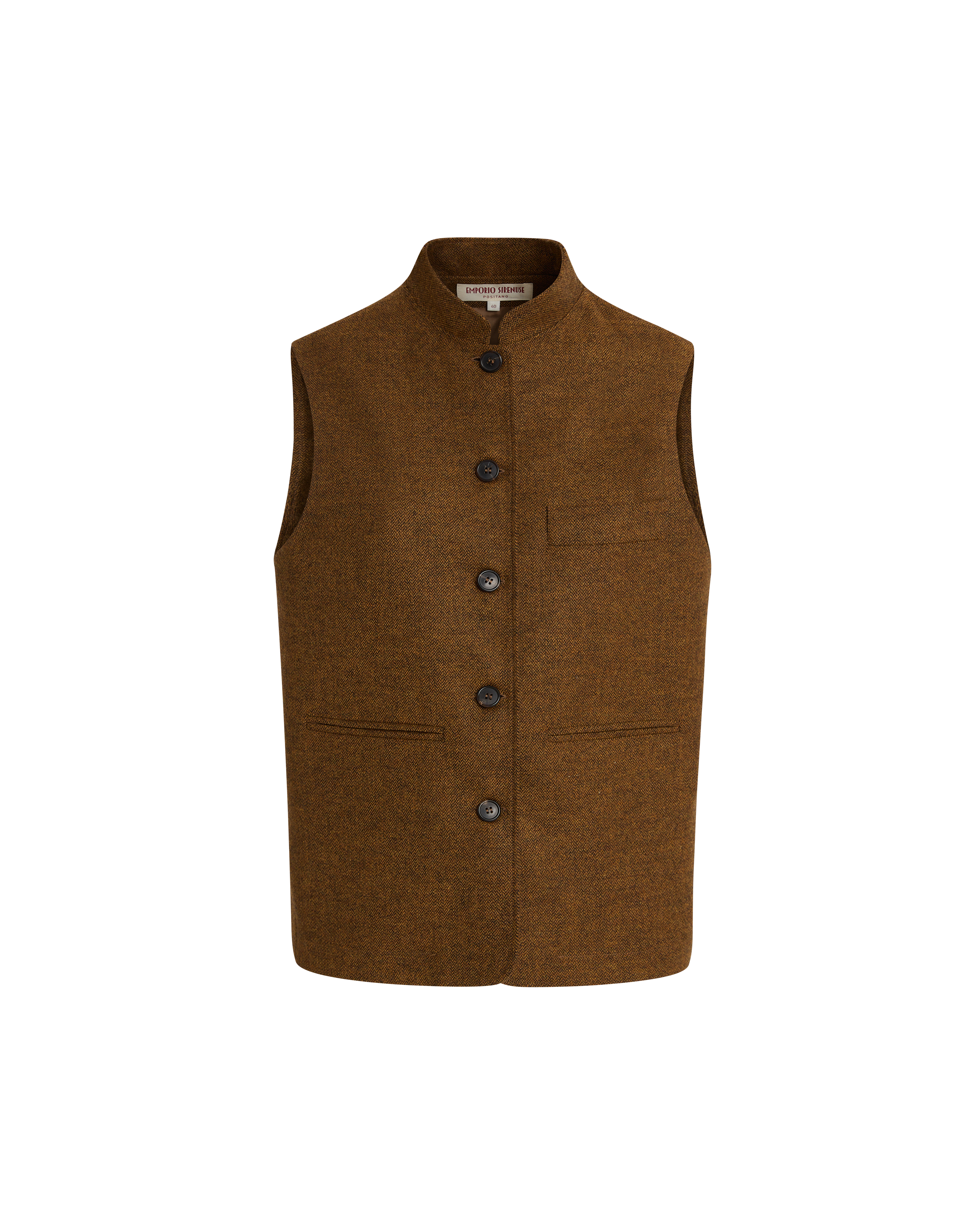Nehru Vest in Himalayan Tweed