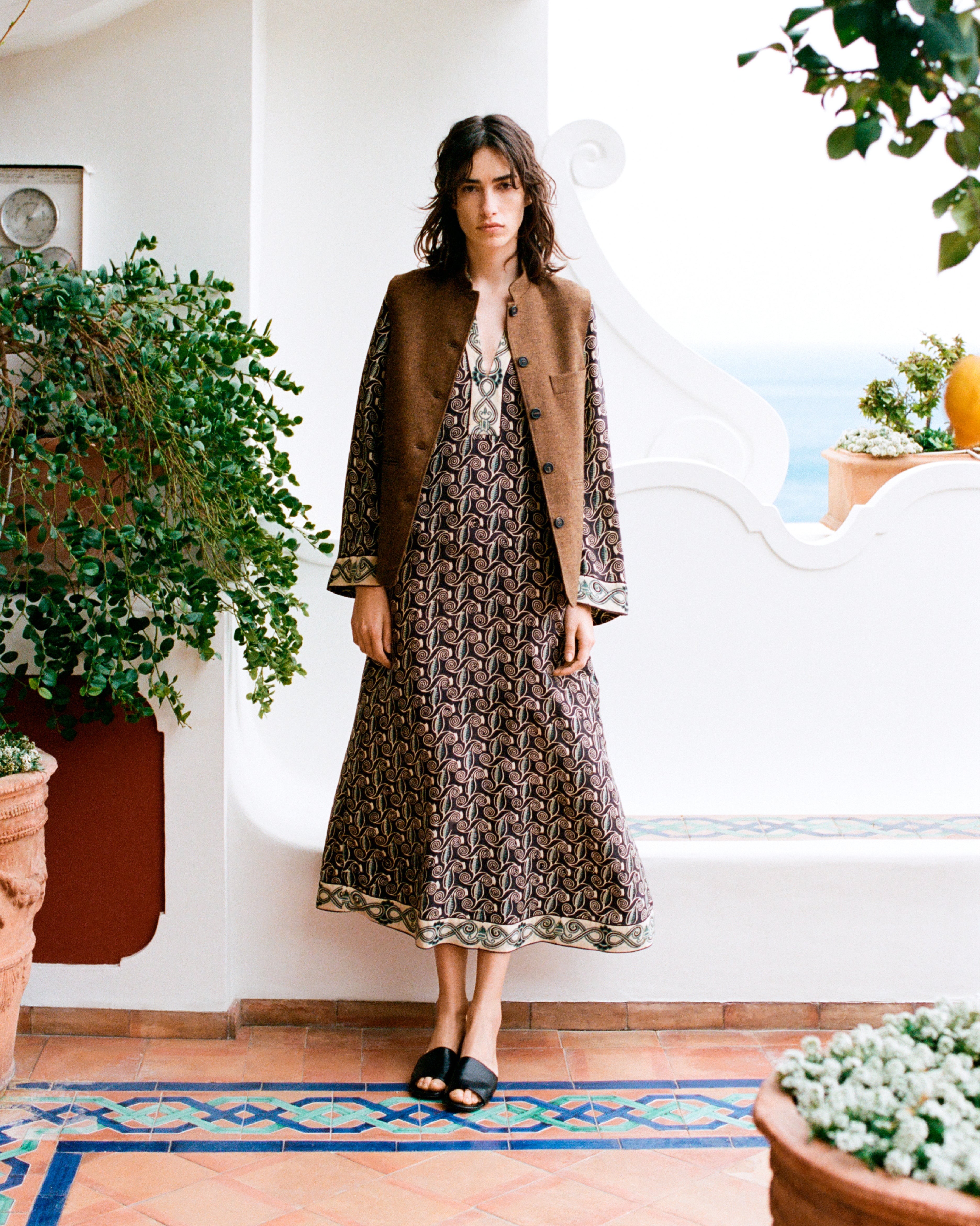 Jenna Caftan in Kamares Print