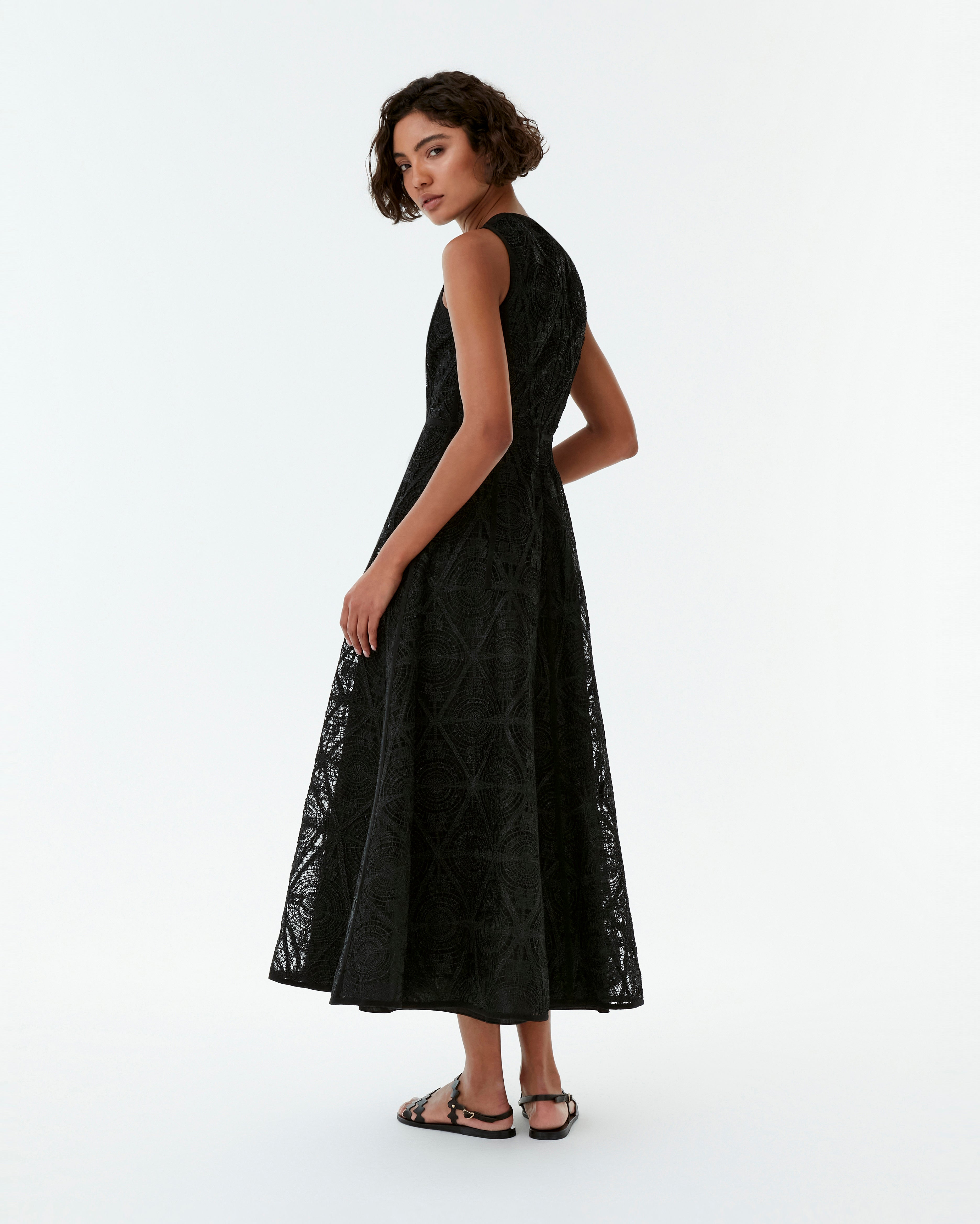 Clodette Dress in Macramè