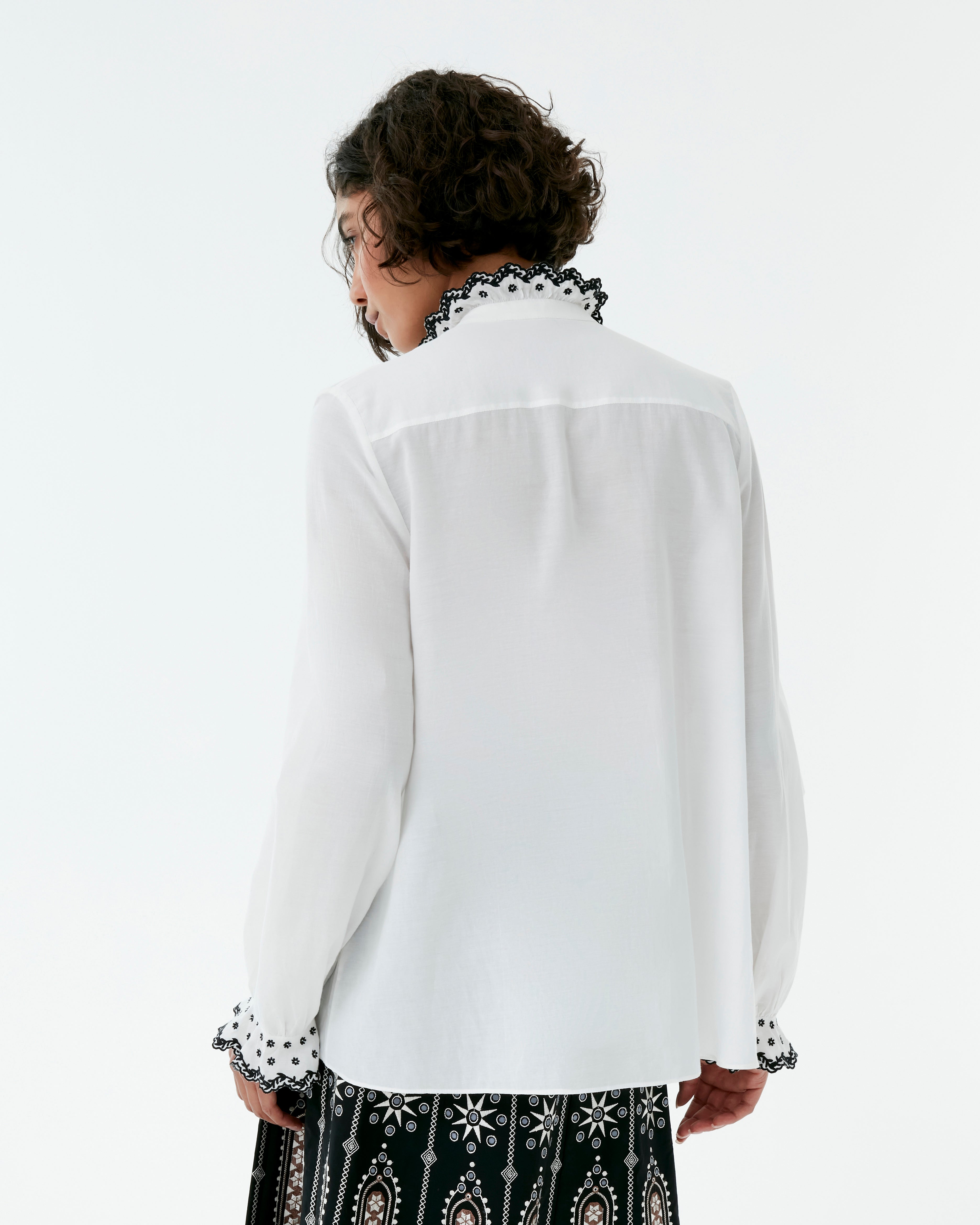 Isla Shirt with Polka Lace
