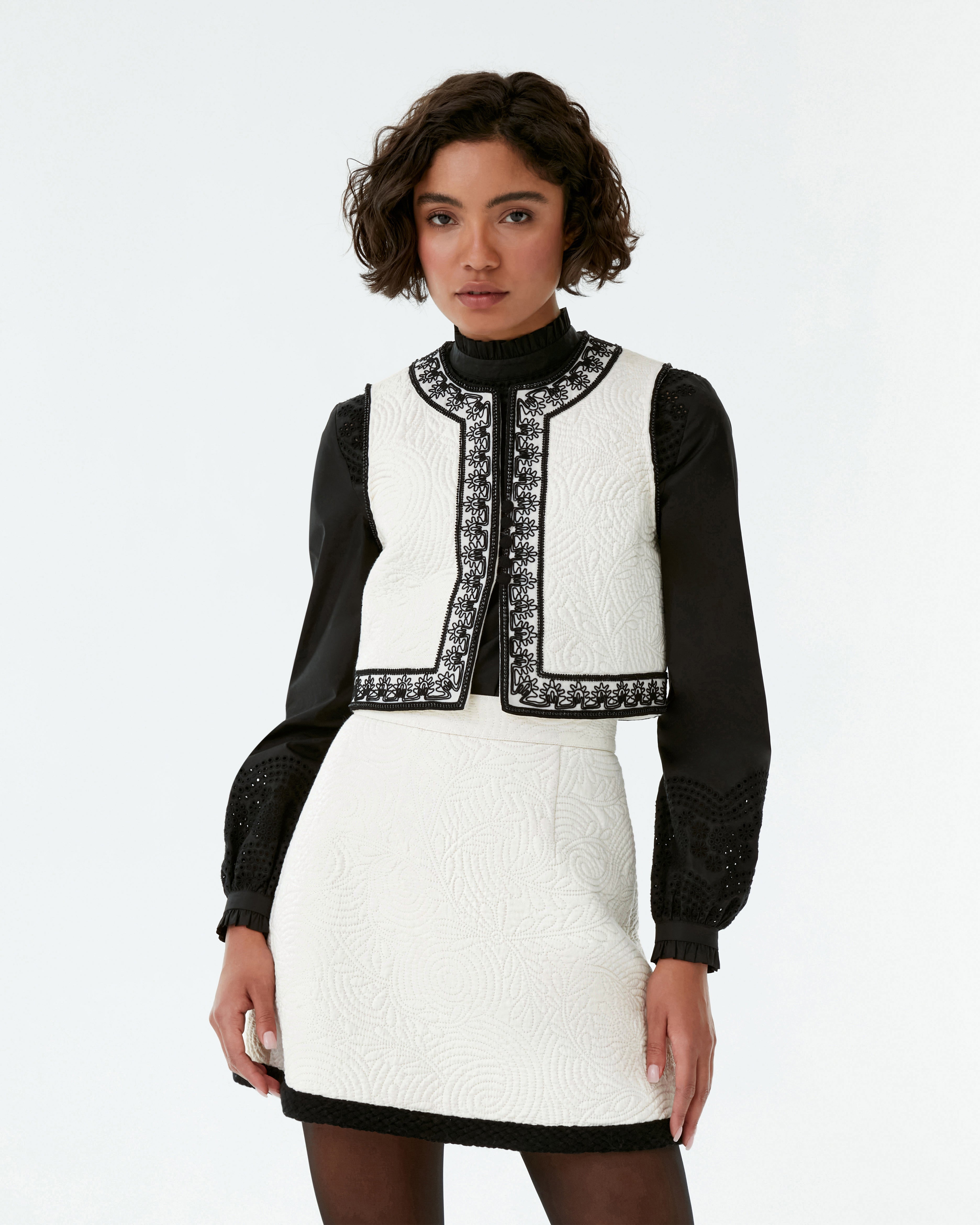 Clara Vest in Floral Quilt