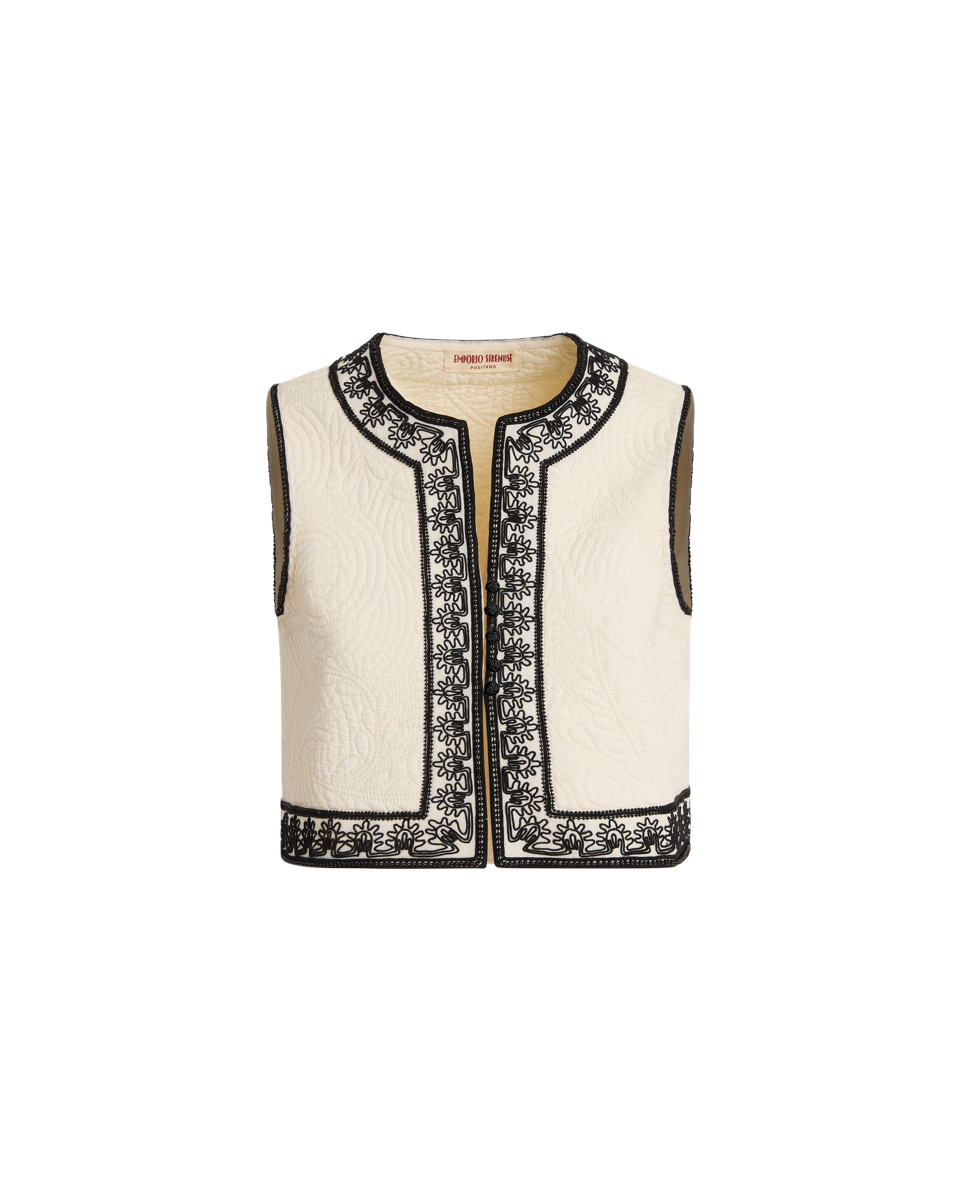 Clara Vest in Floral Quilt