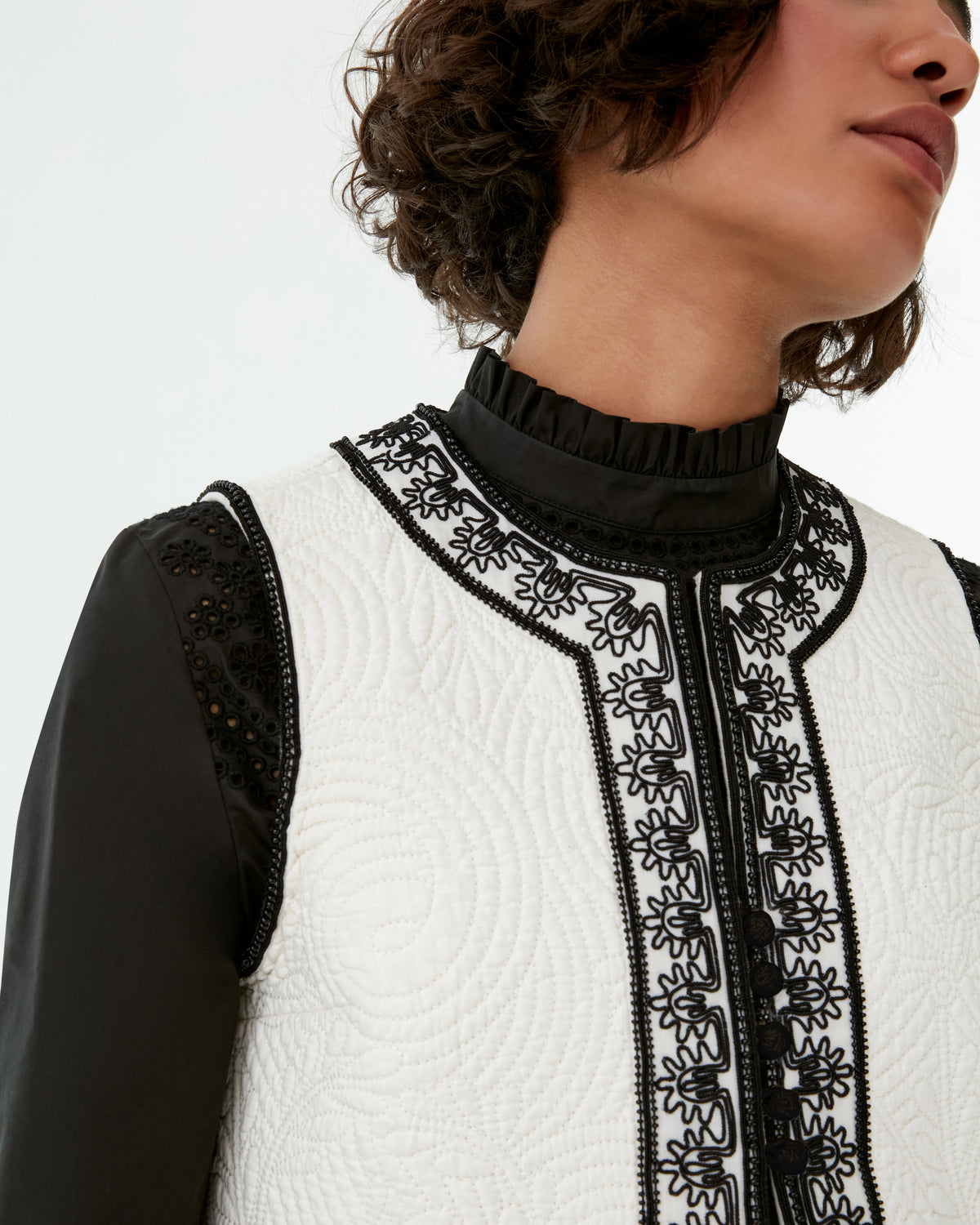 Clara Vest in Floral Quilt