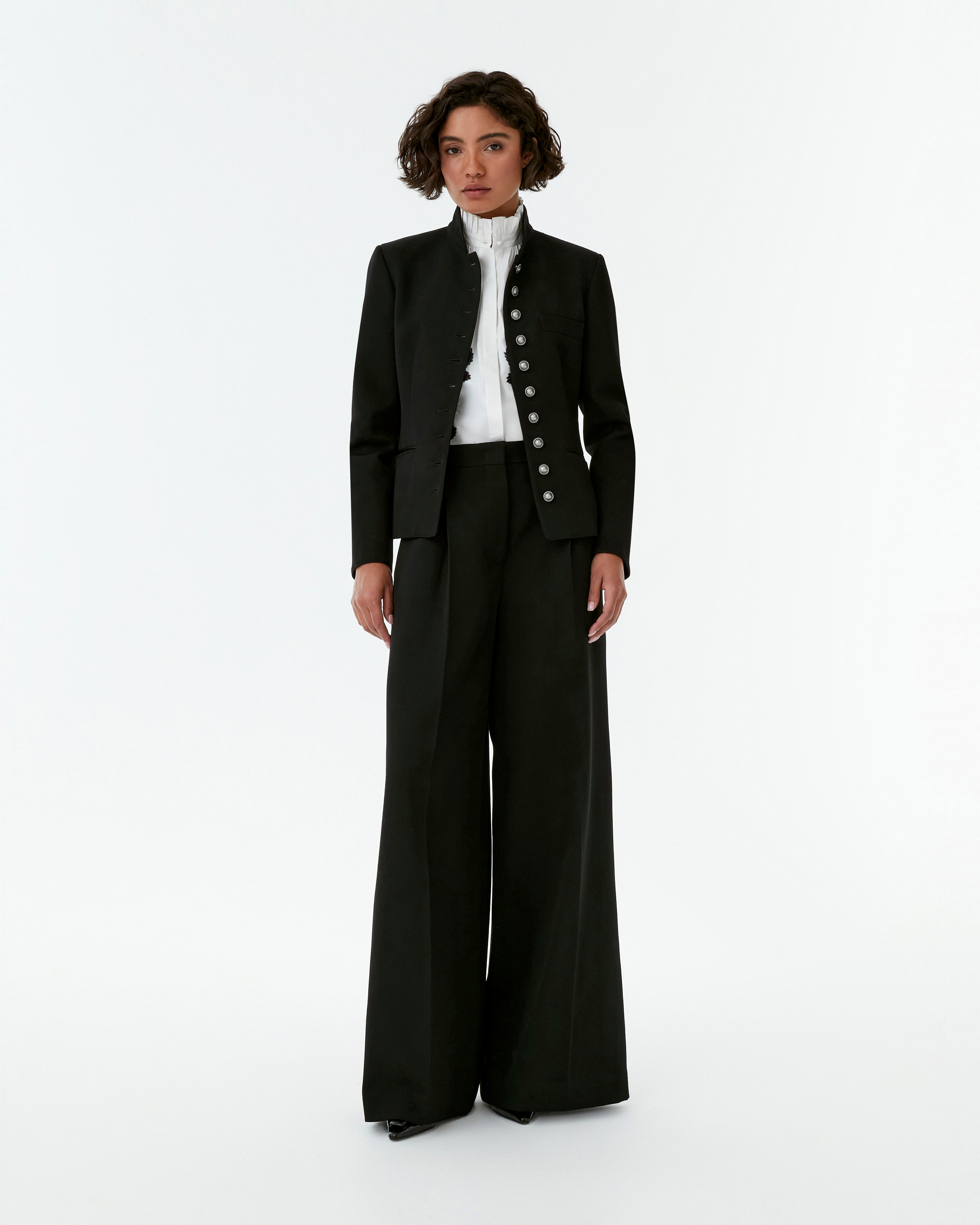 Olla Shirt with Black Rose Embroidery