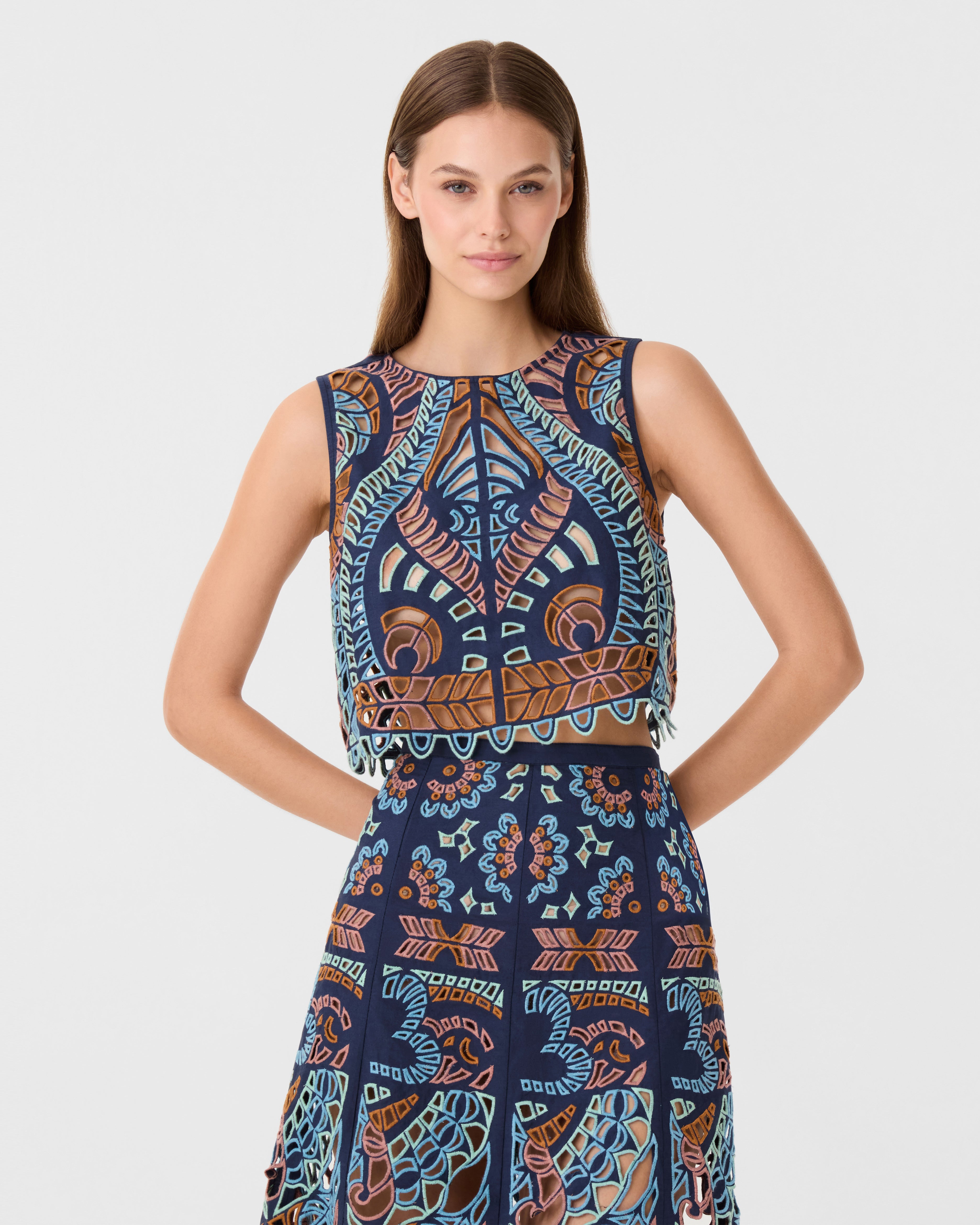 Ada Top in Brisé Cutwork