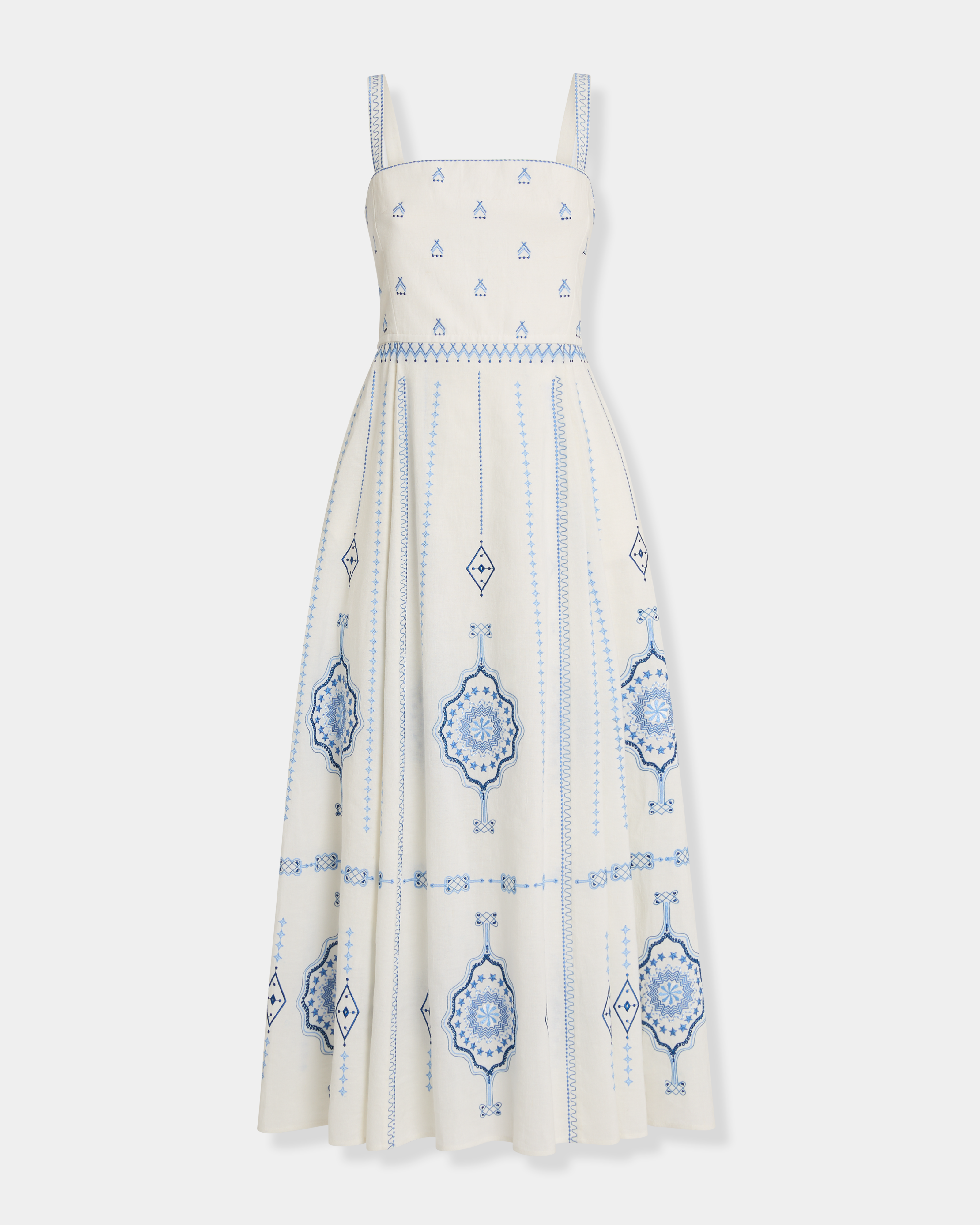 Aneeda Dress with Celestial Embroidery