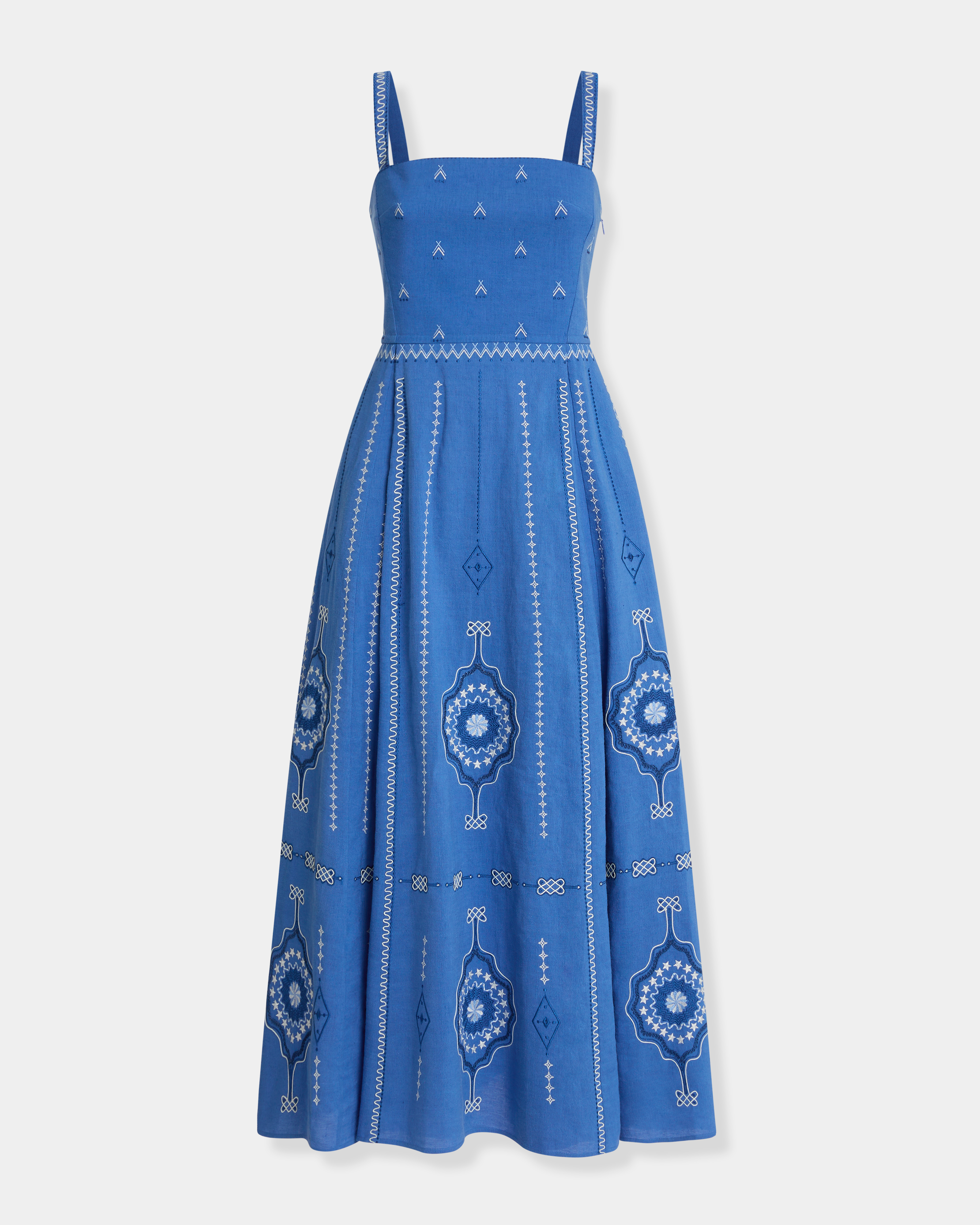Aneeda Dress with Celestial Embroidery
