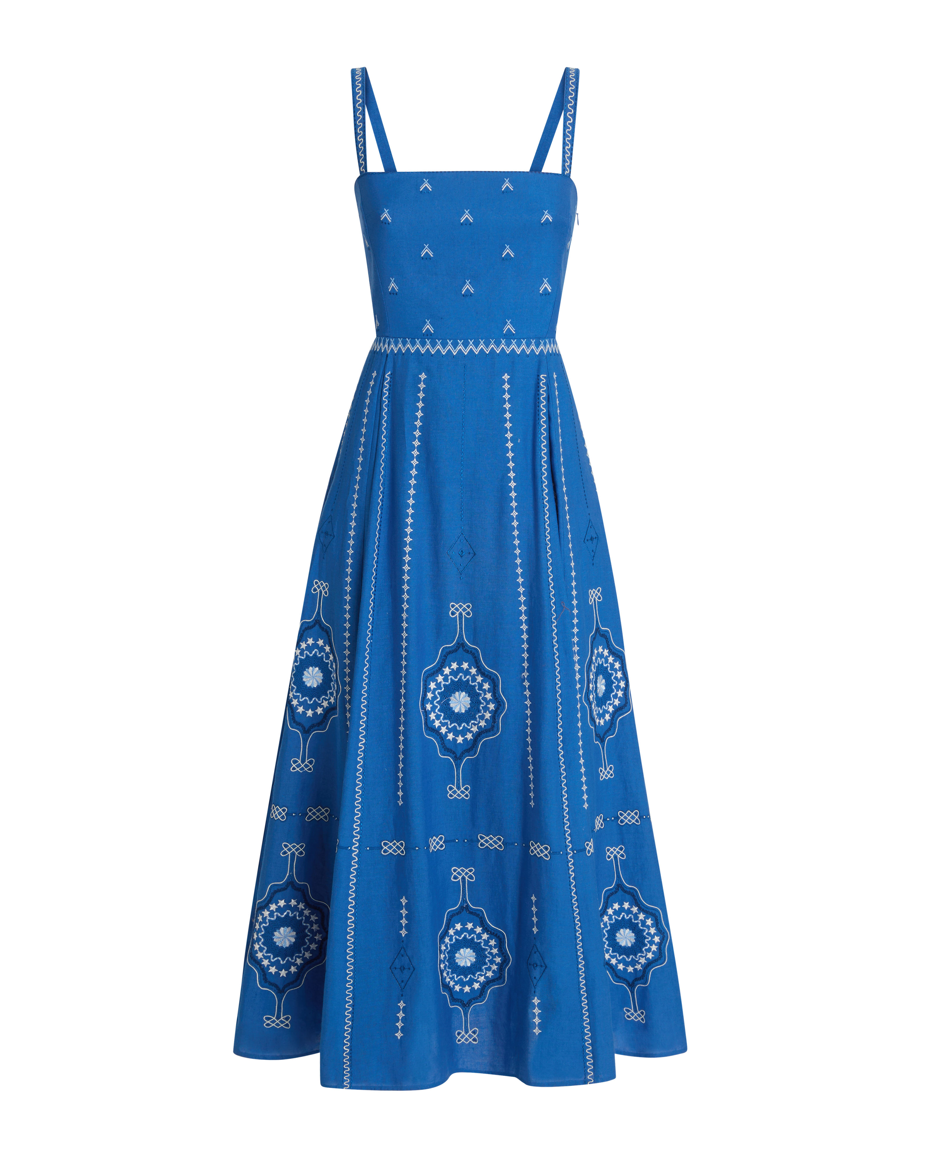 Aneeda Dress with Celestial Embroidery