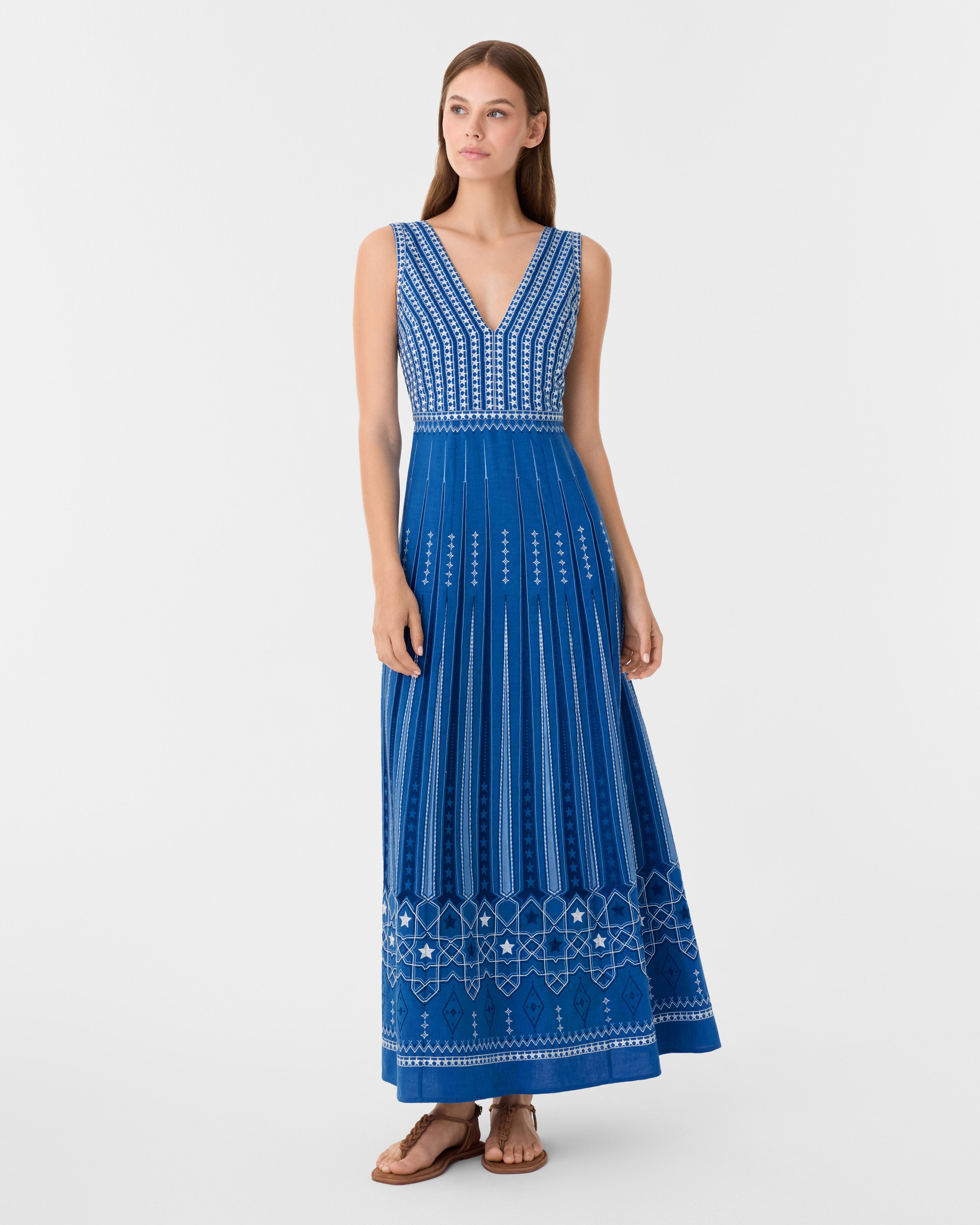 Nellie Dress with with Celestial Embroidery