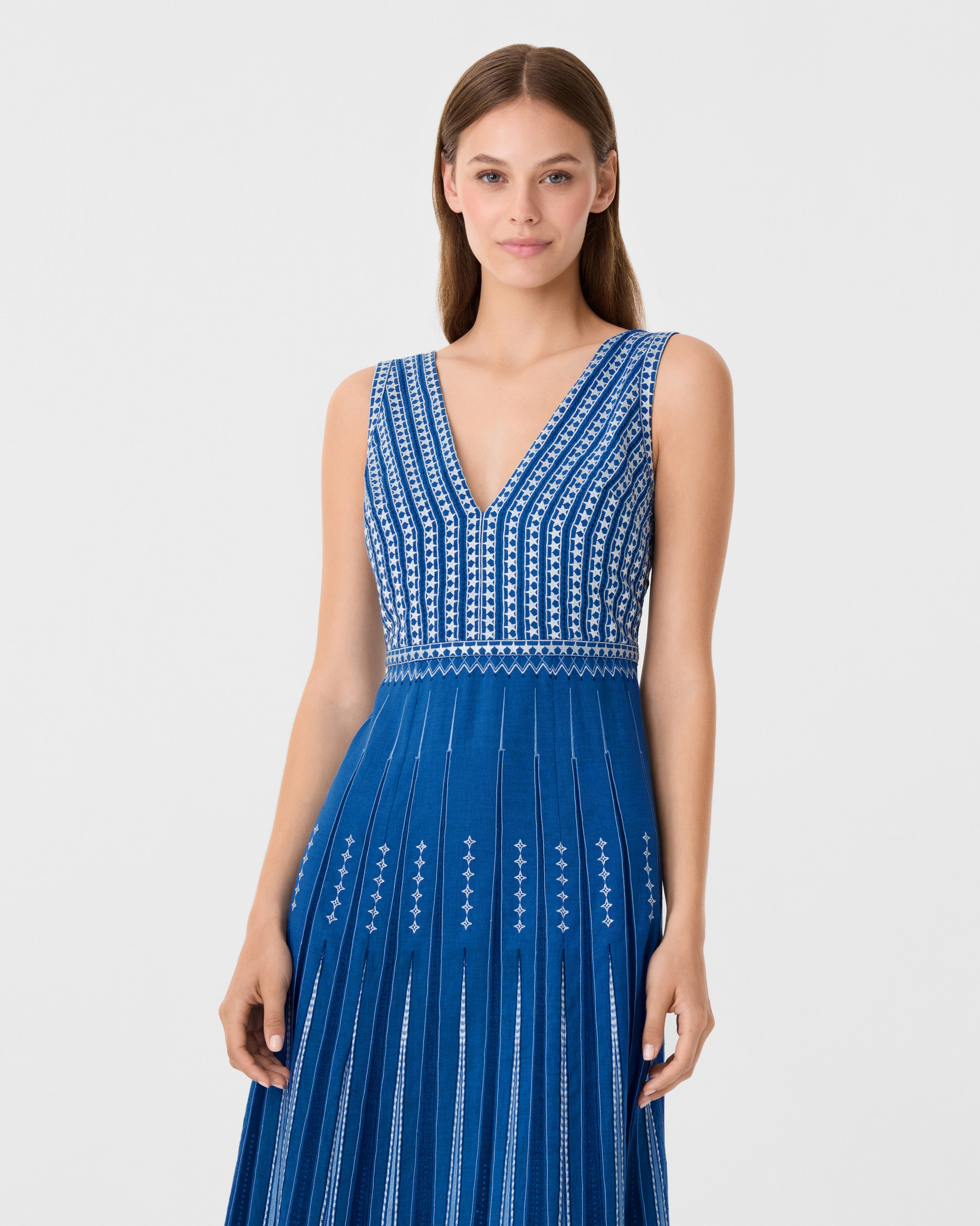 Nellie Dress with with Celestial Embroidery