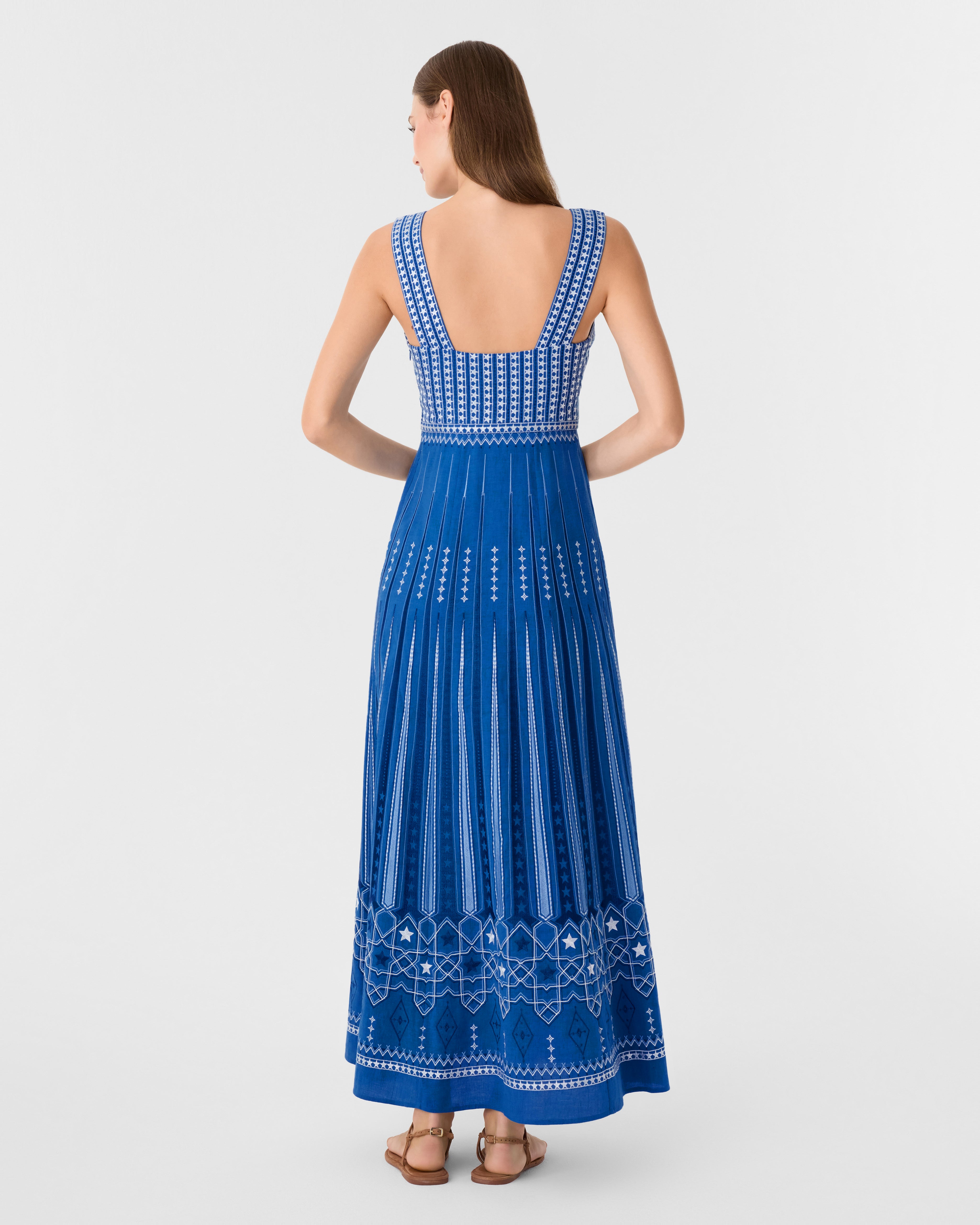 Nellie Dress with with Celestial Embroidery