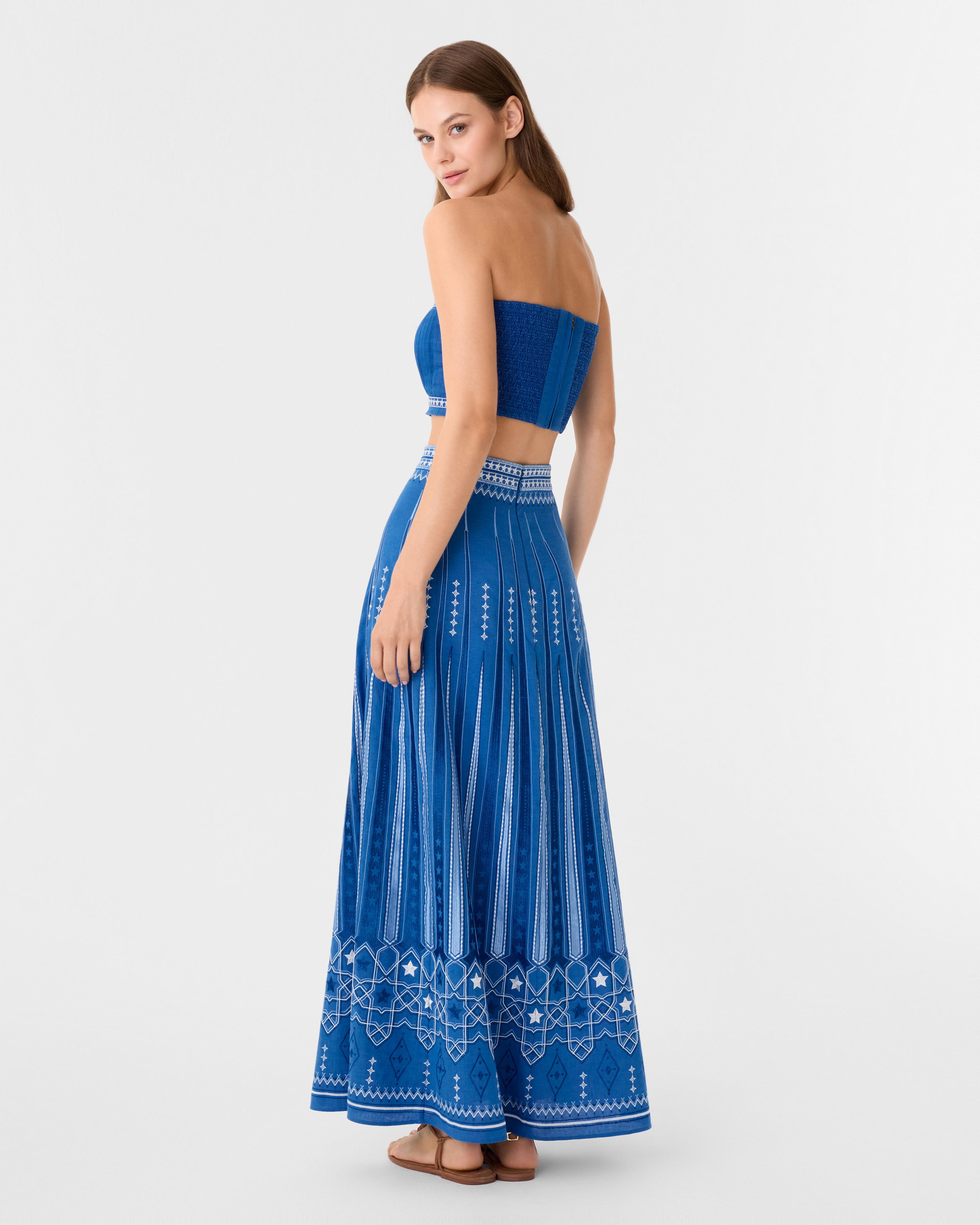 Camille Skirt with Celestial Embroidery