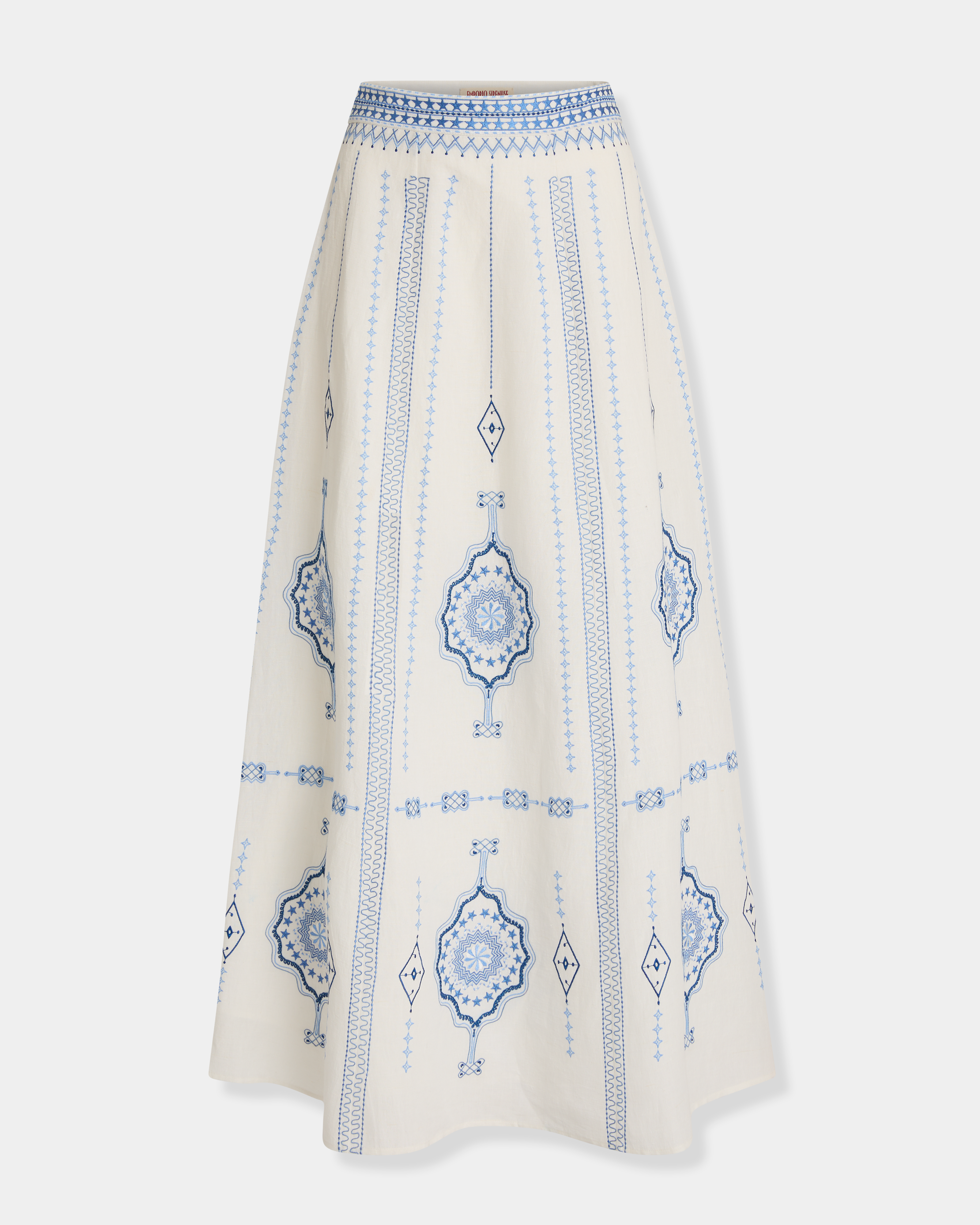 Camille Skirt with Soft Celestial Embroidery