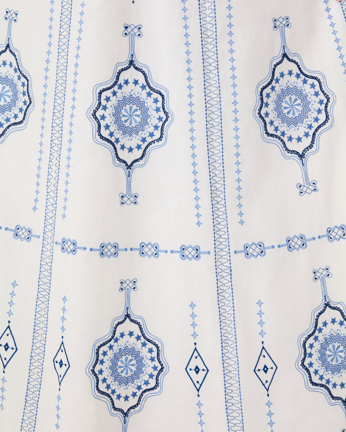 Camille Skirt with Soft Celestial Embroidery