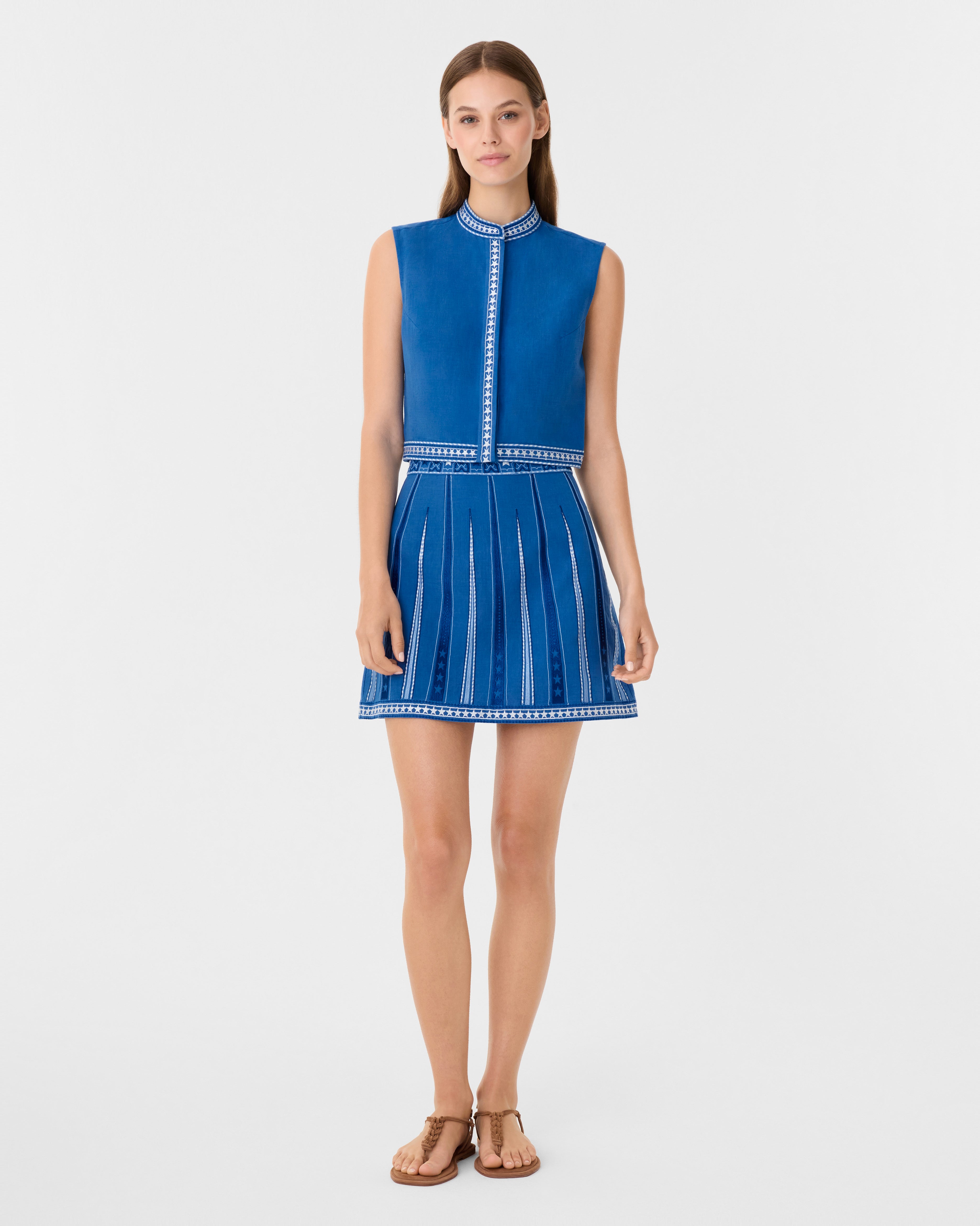 Giuliana Skirt with Celestial Embroidery