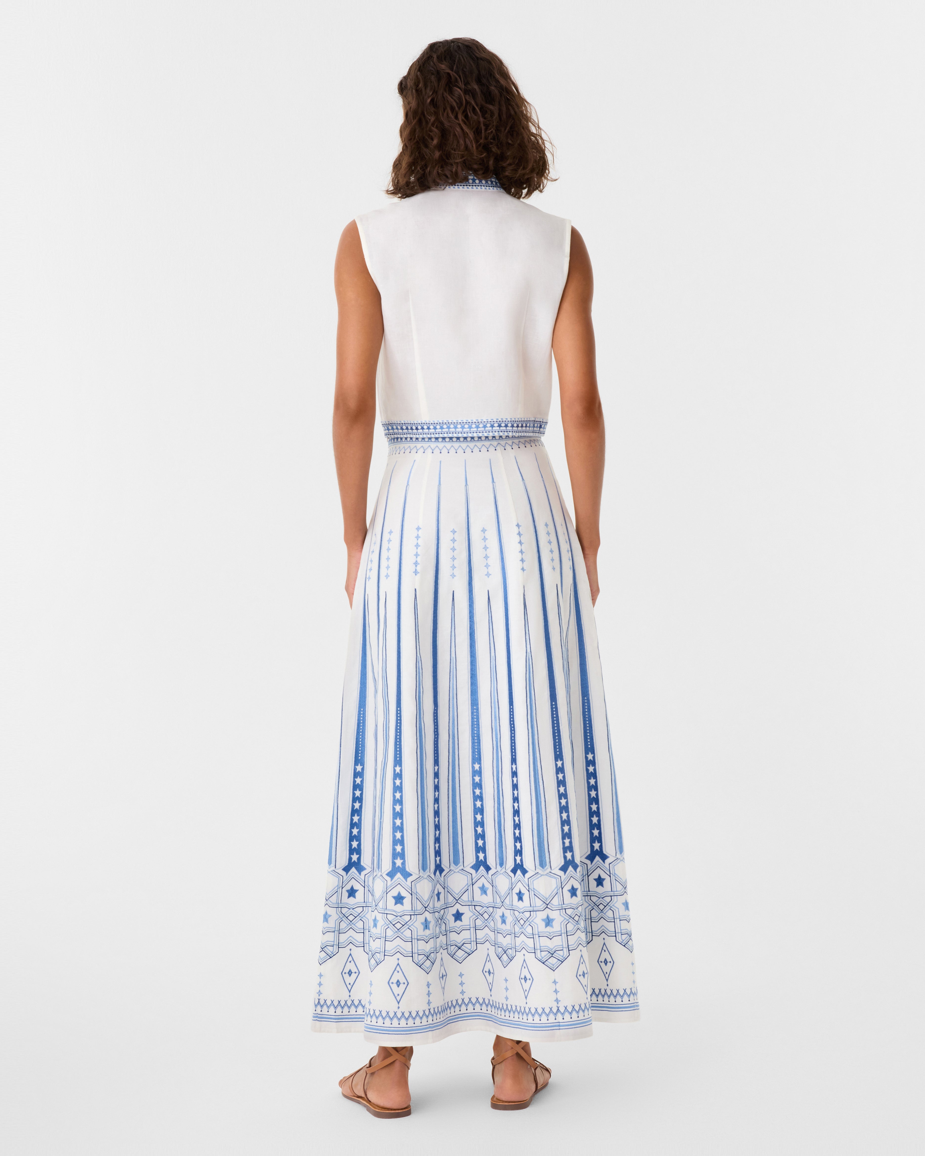 Andorra Top with Celestial Embroidery