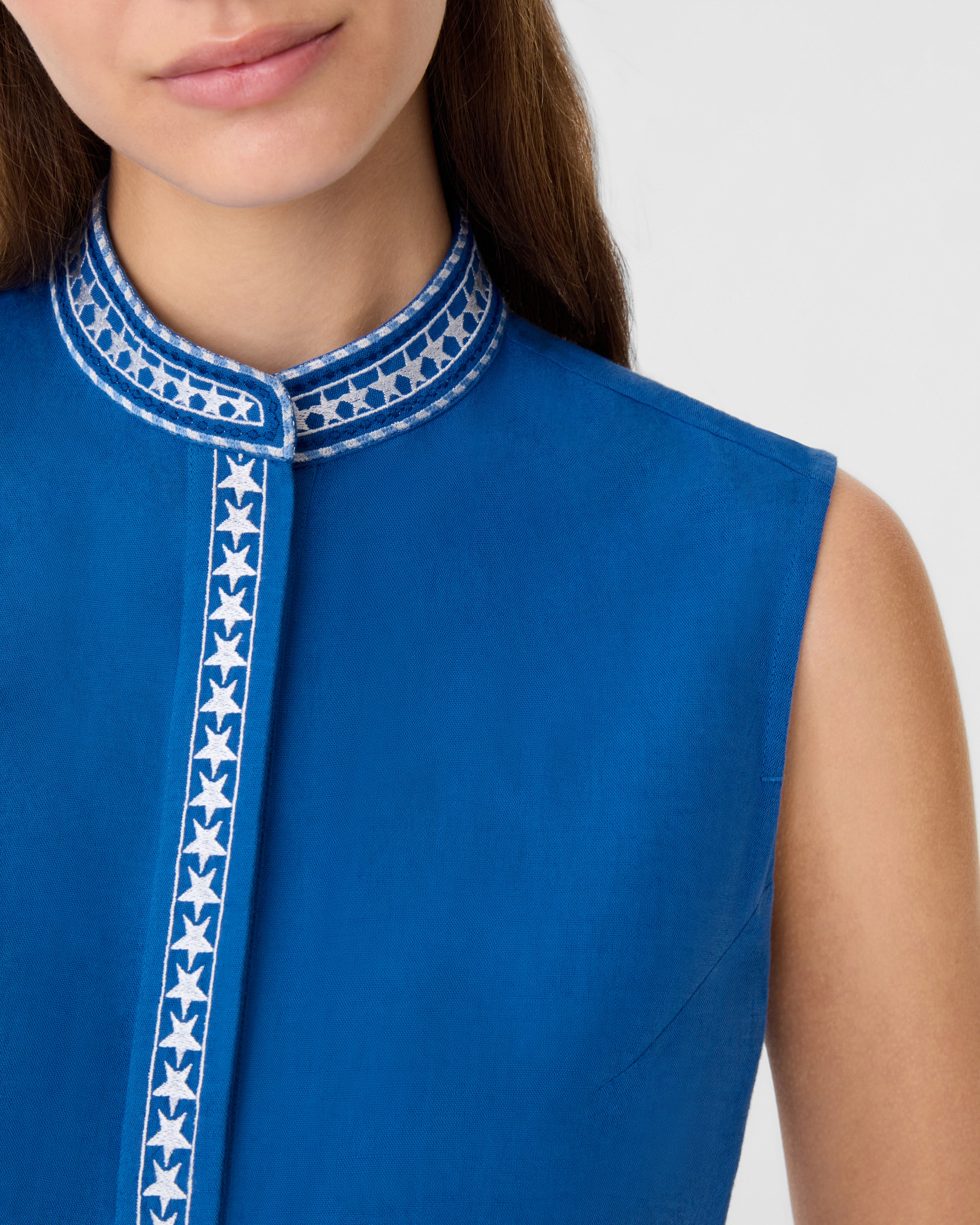 Andorra Top with Celestial Embroidery