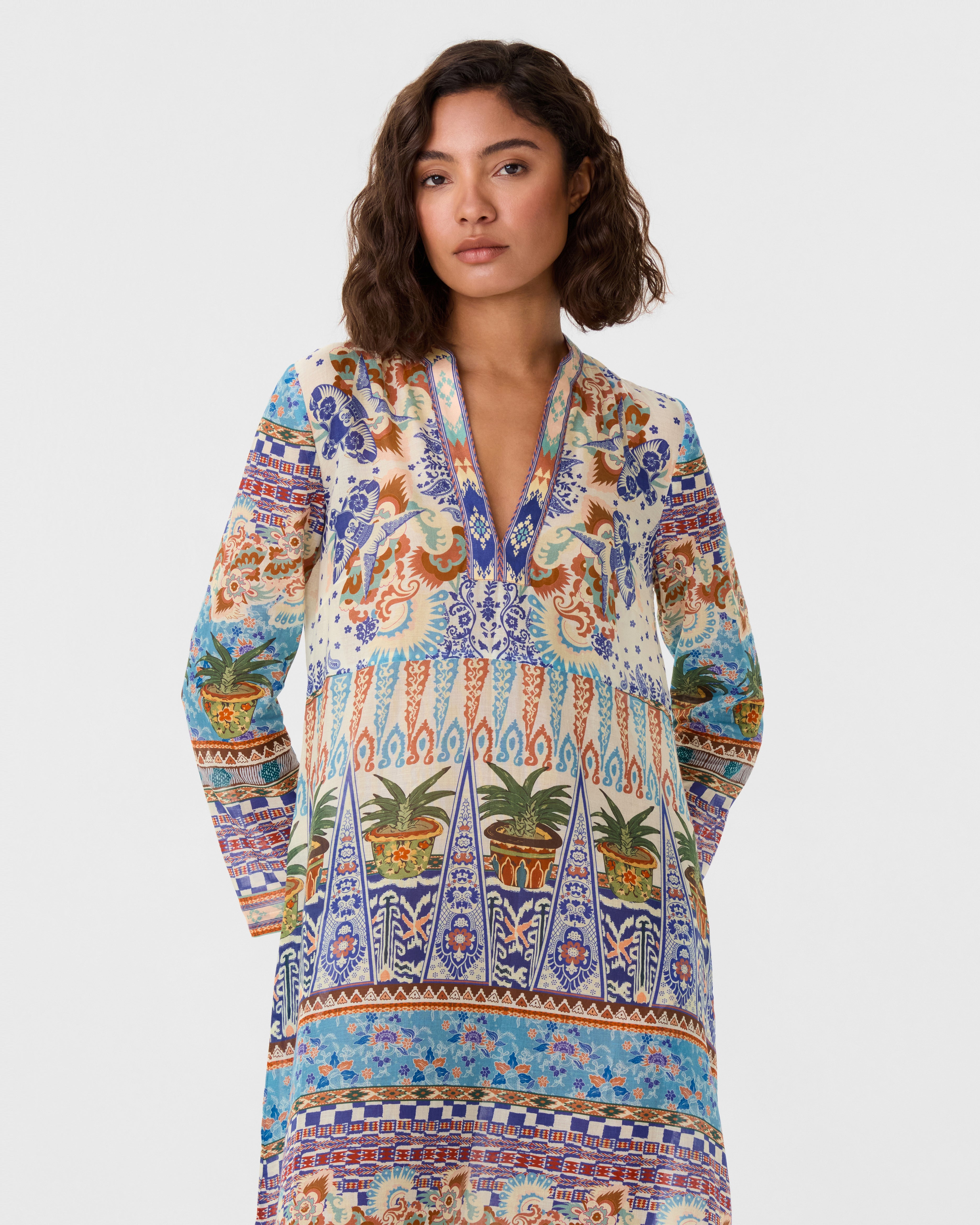 Giada Caftan in Chimera Print