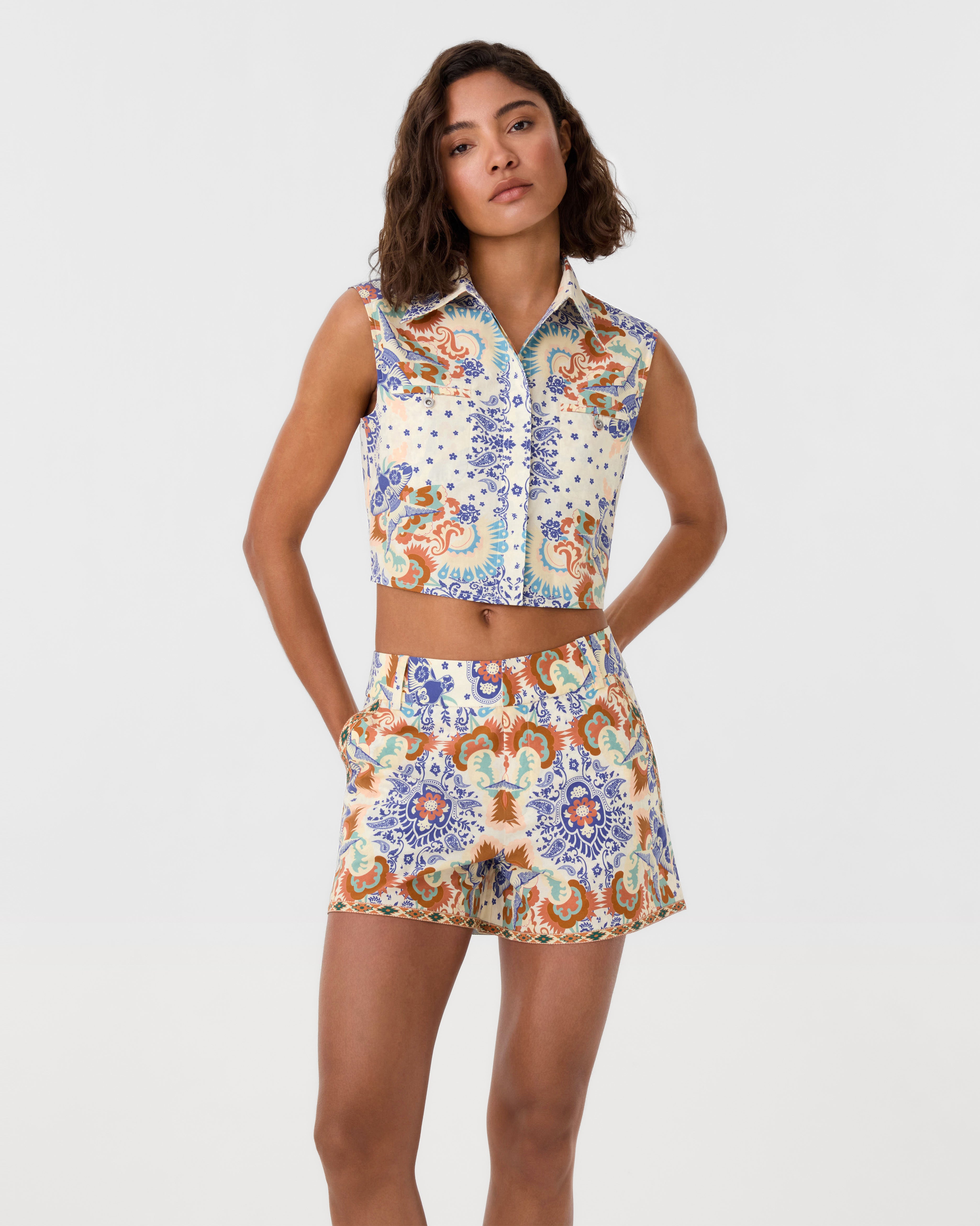 Caterina Top in Chimera Print