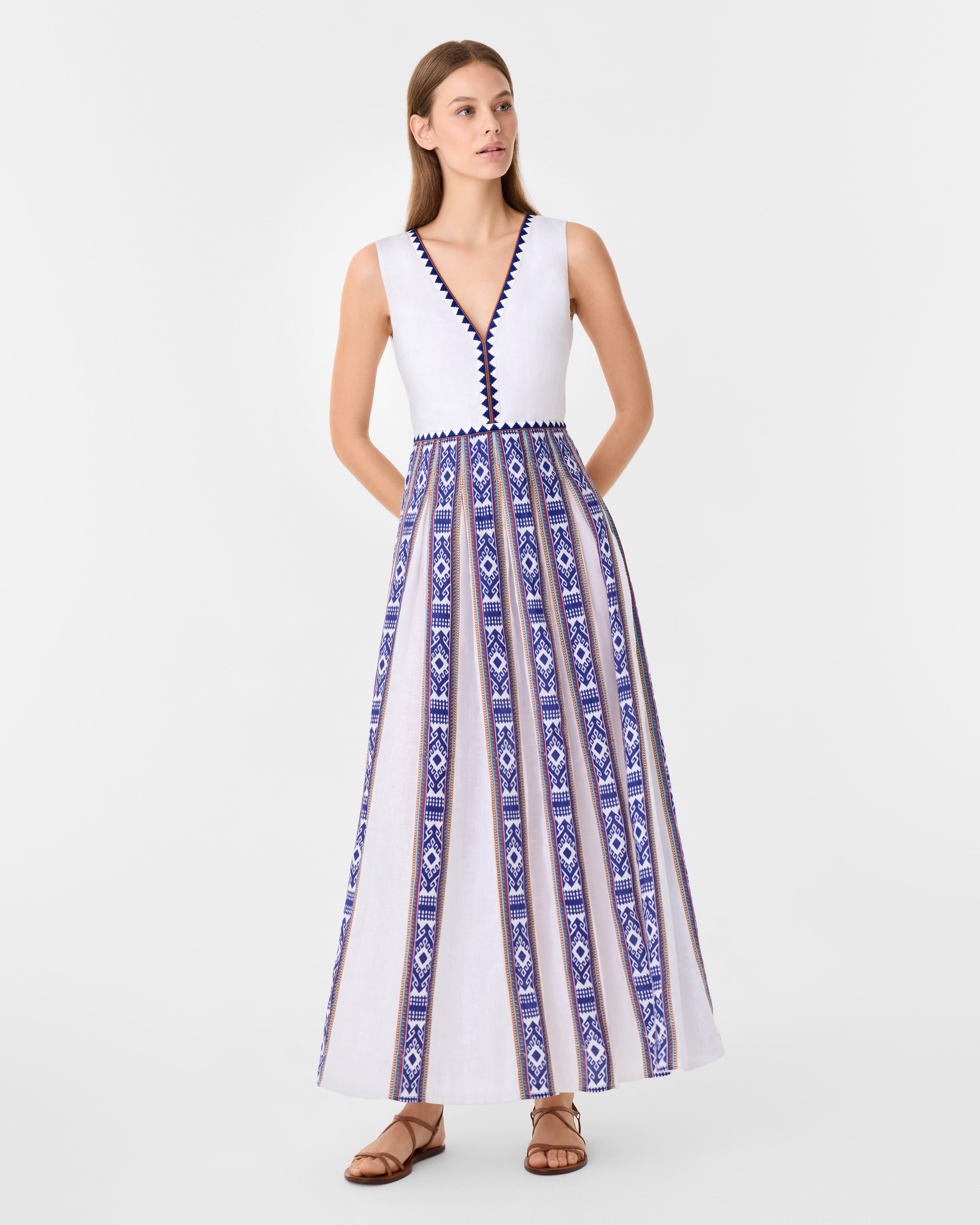 Cinzia Dress in Blue Horizon Print