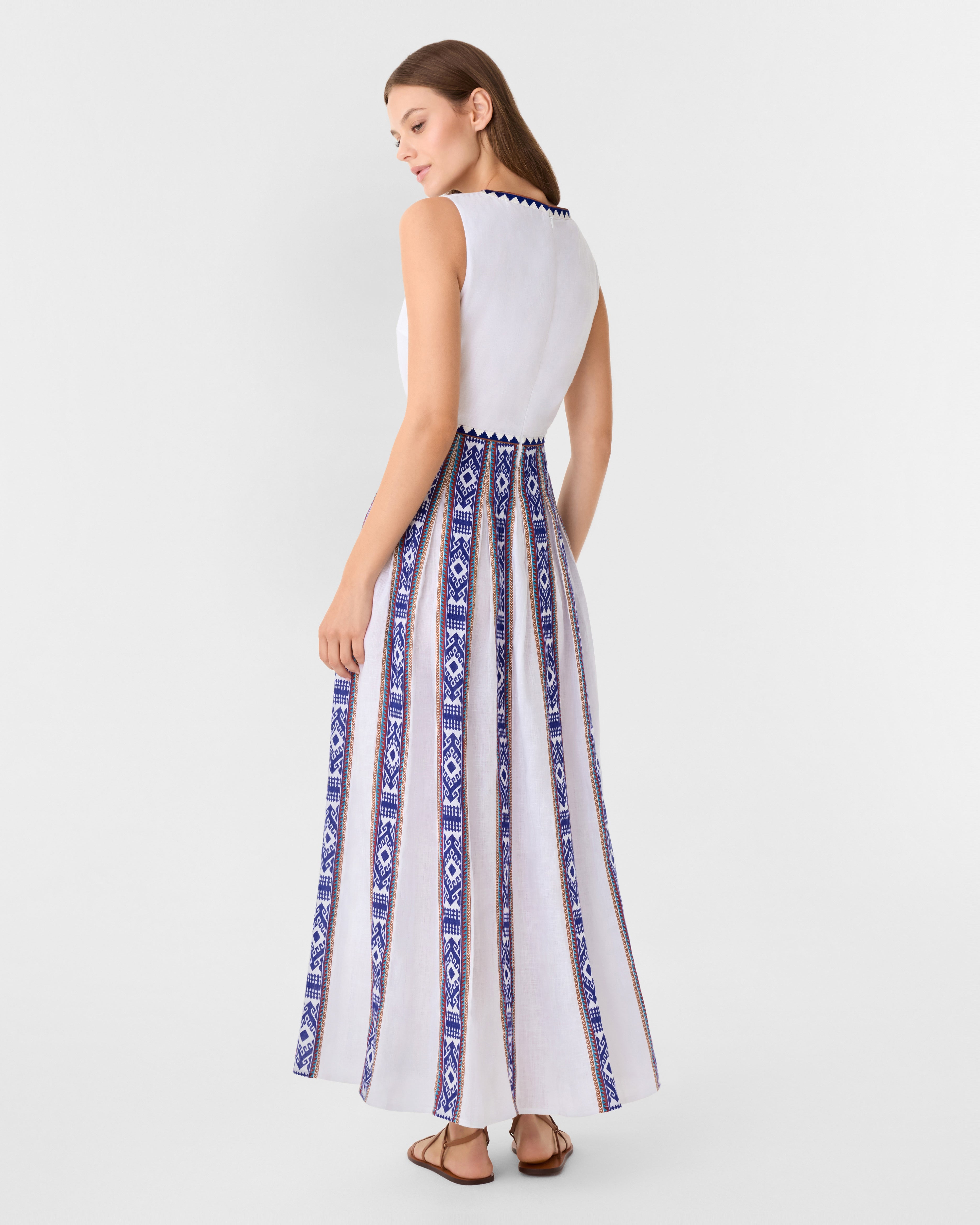 Cinzia Dress in Blue Horizon Print