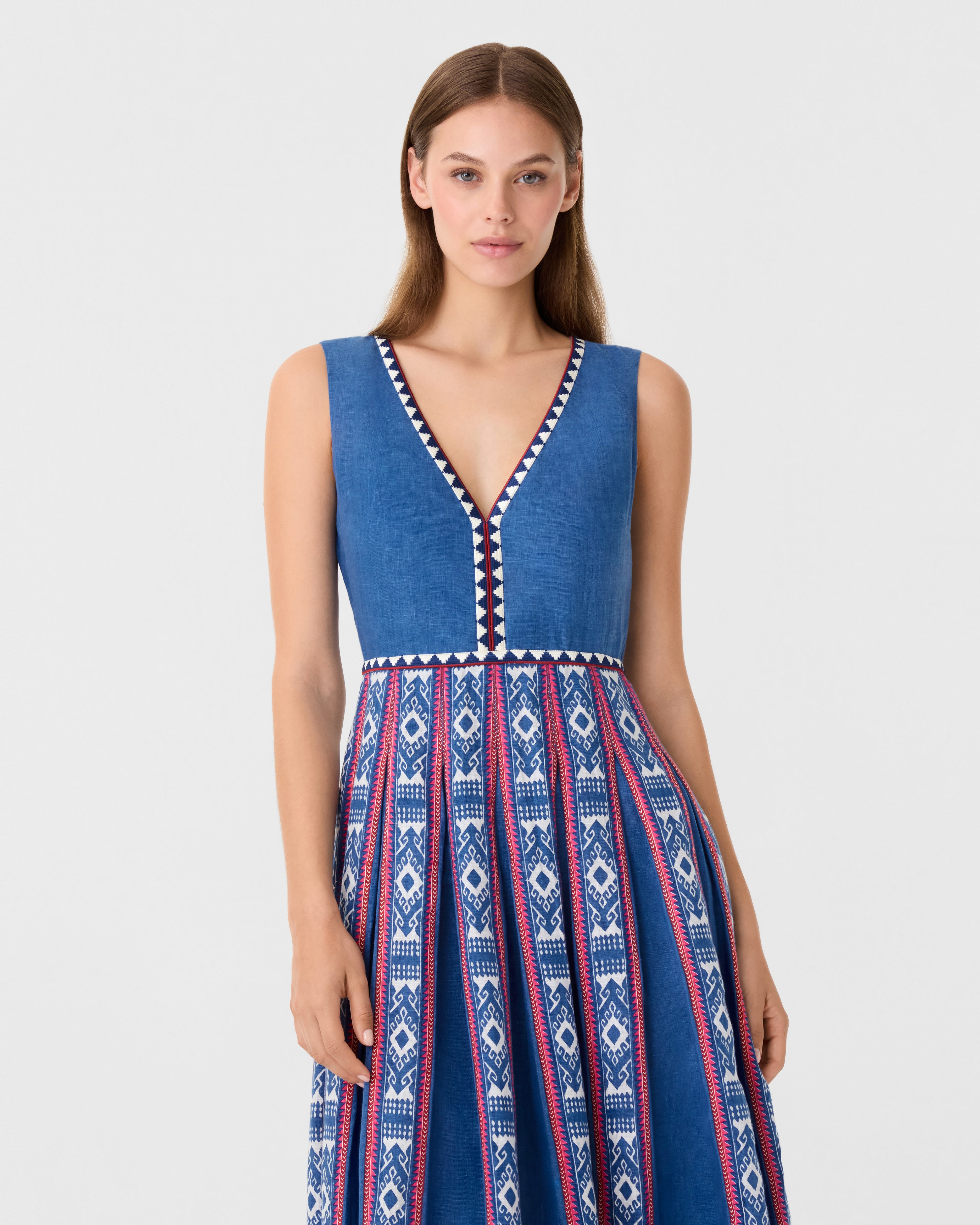 Cinzia Dress in Blue Horizon Print