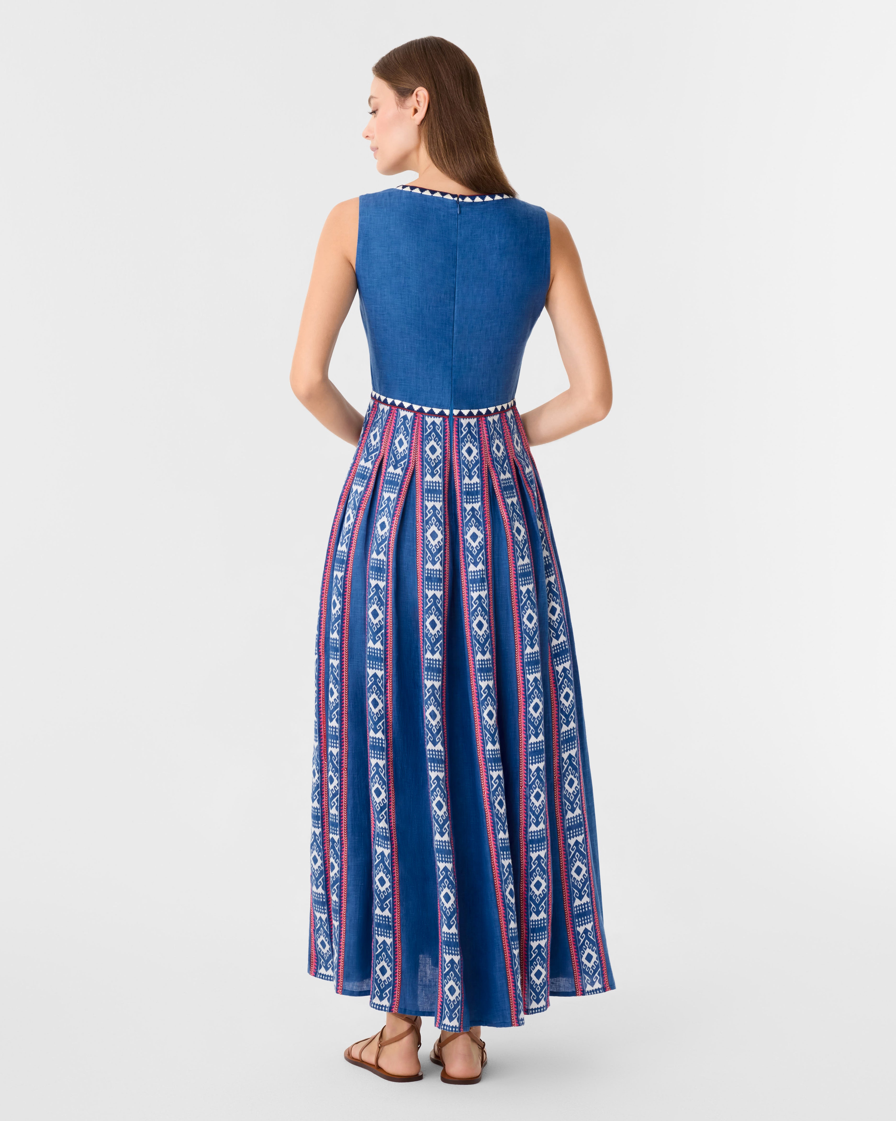 Cinzia Dress in Blue Horizon Print