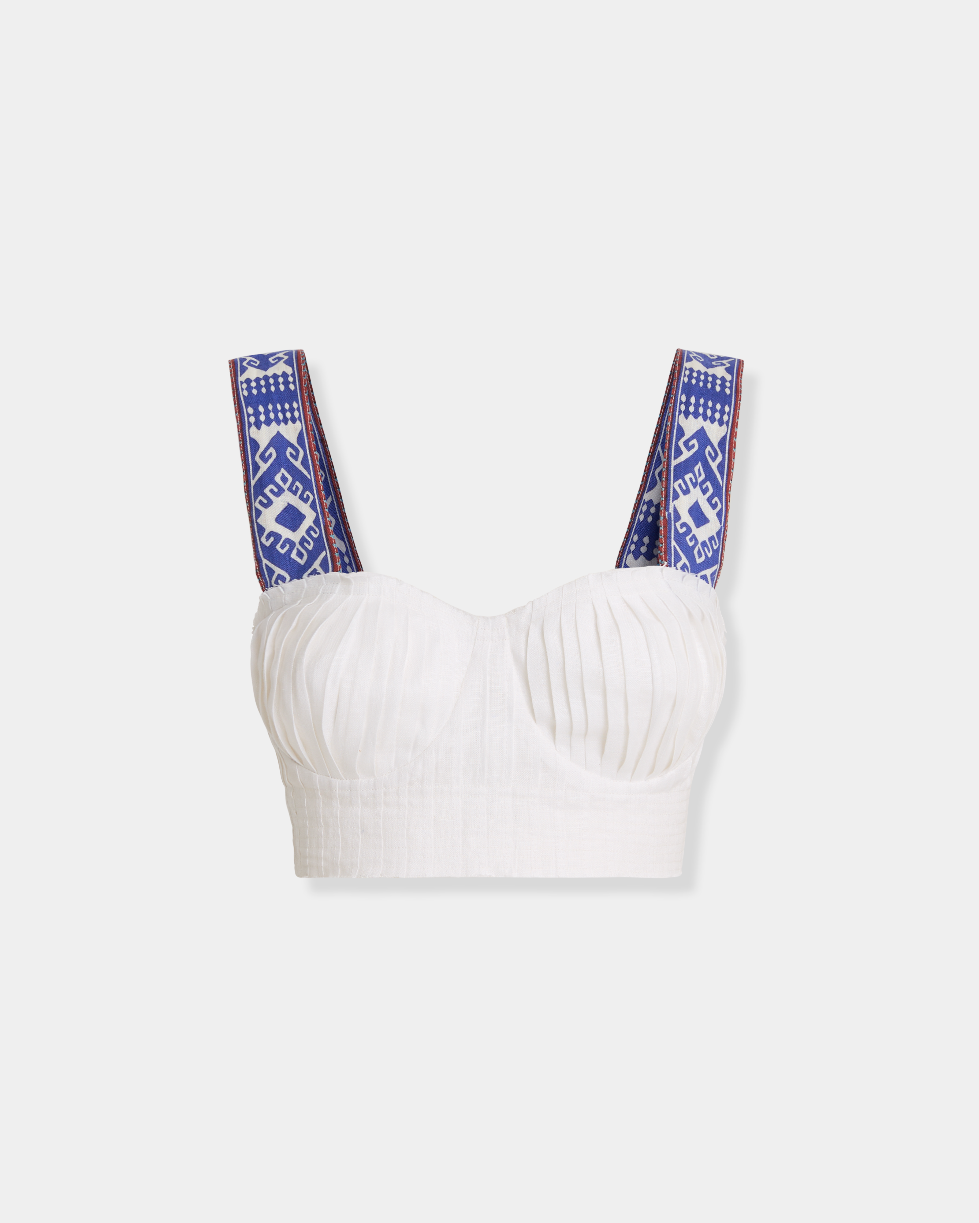 Dalia Top in Blue Horizon Print