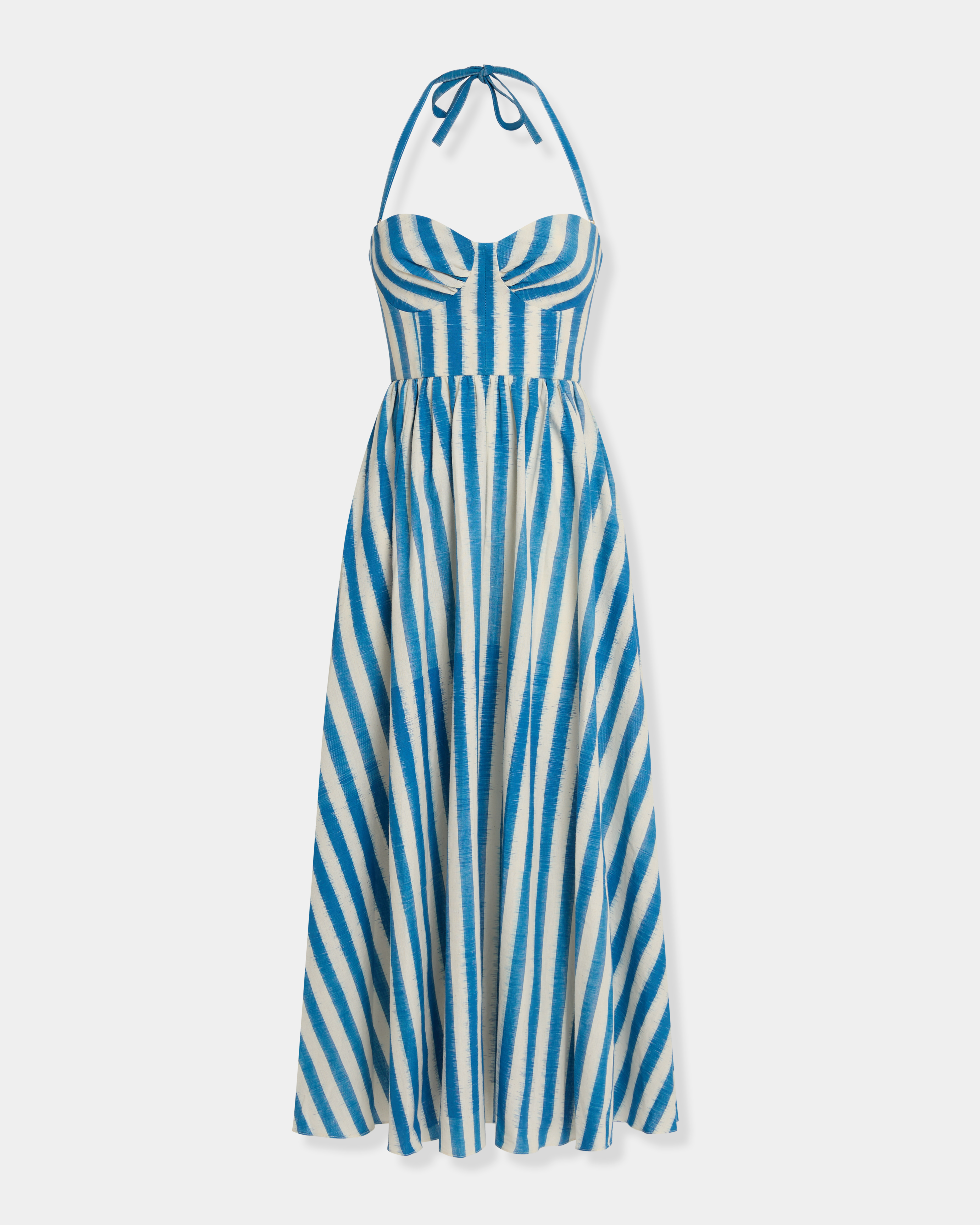 Johanna Dress in Ikat Stripes