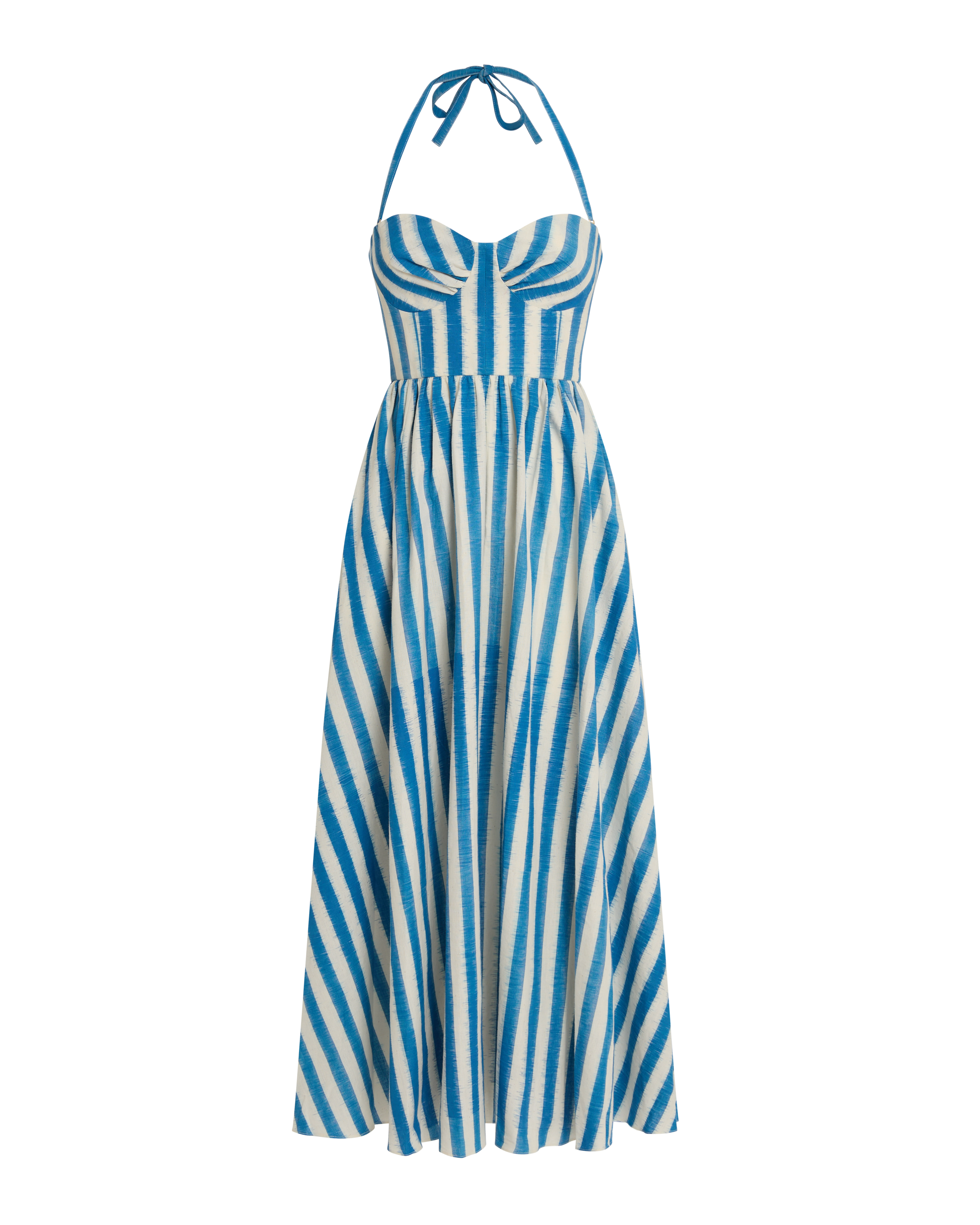 Johanna Dress in Ikat Stripes
