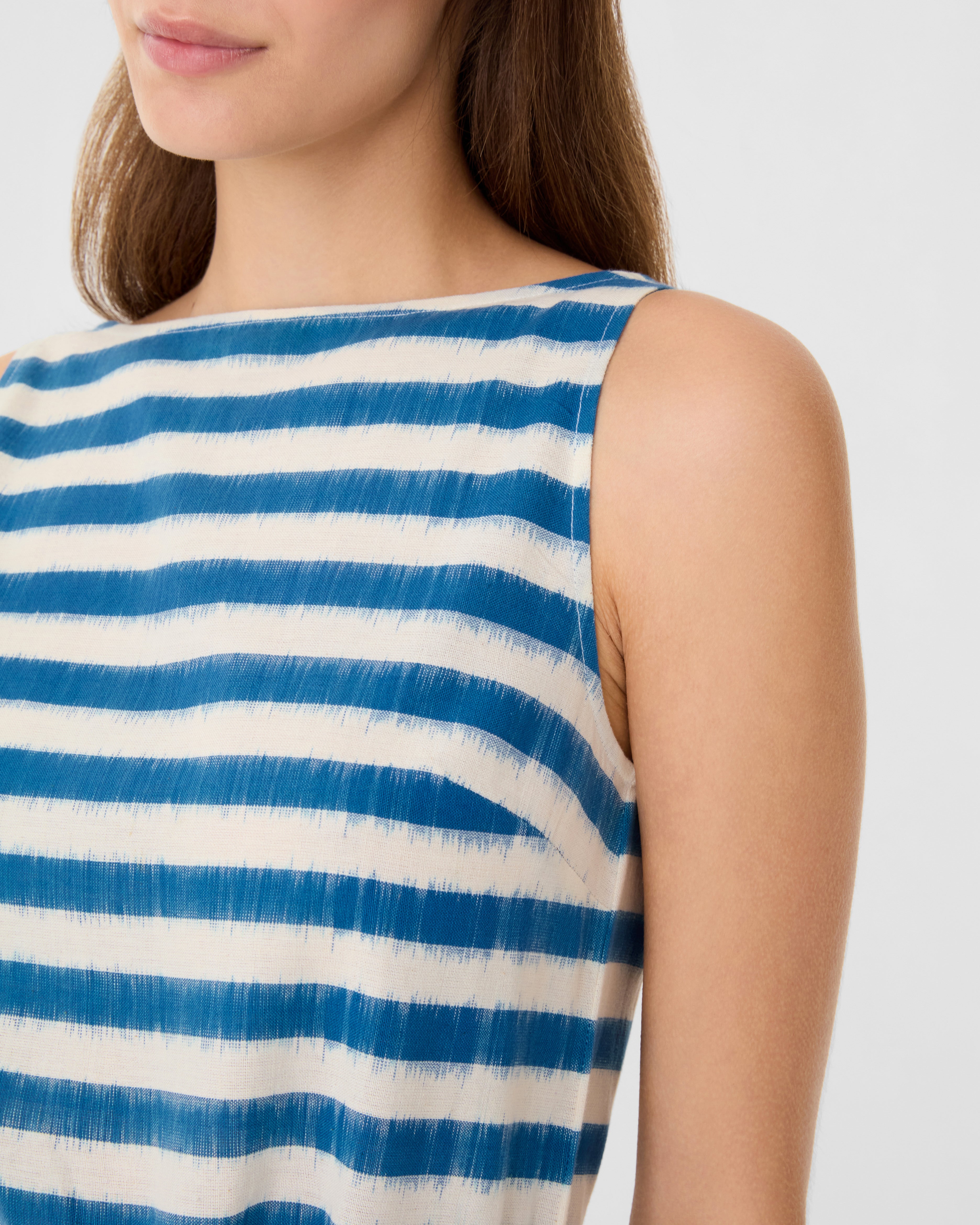 Kimi Dress in Ikat Stripes