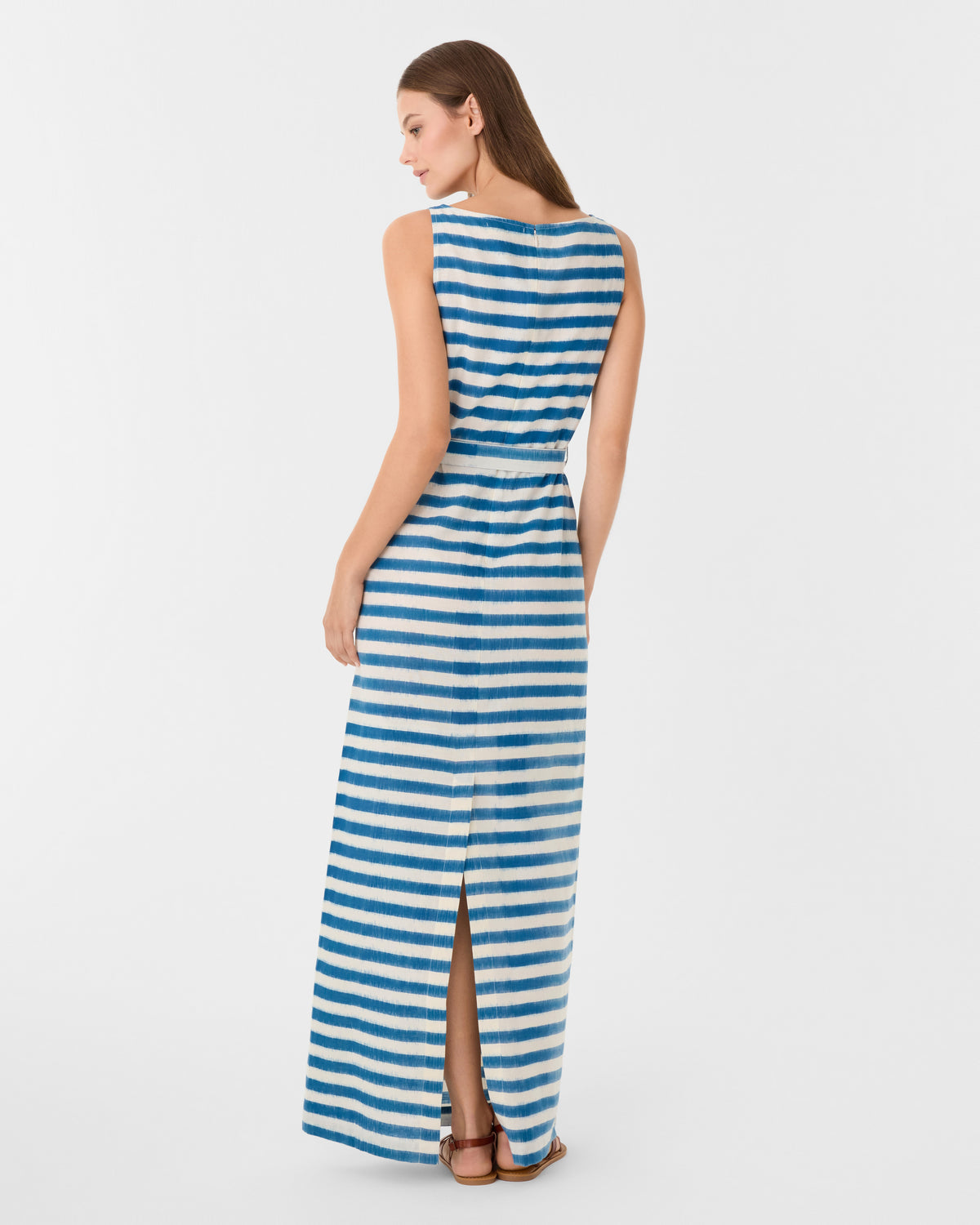 Kimi Dress in Ikat Stripes