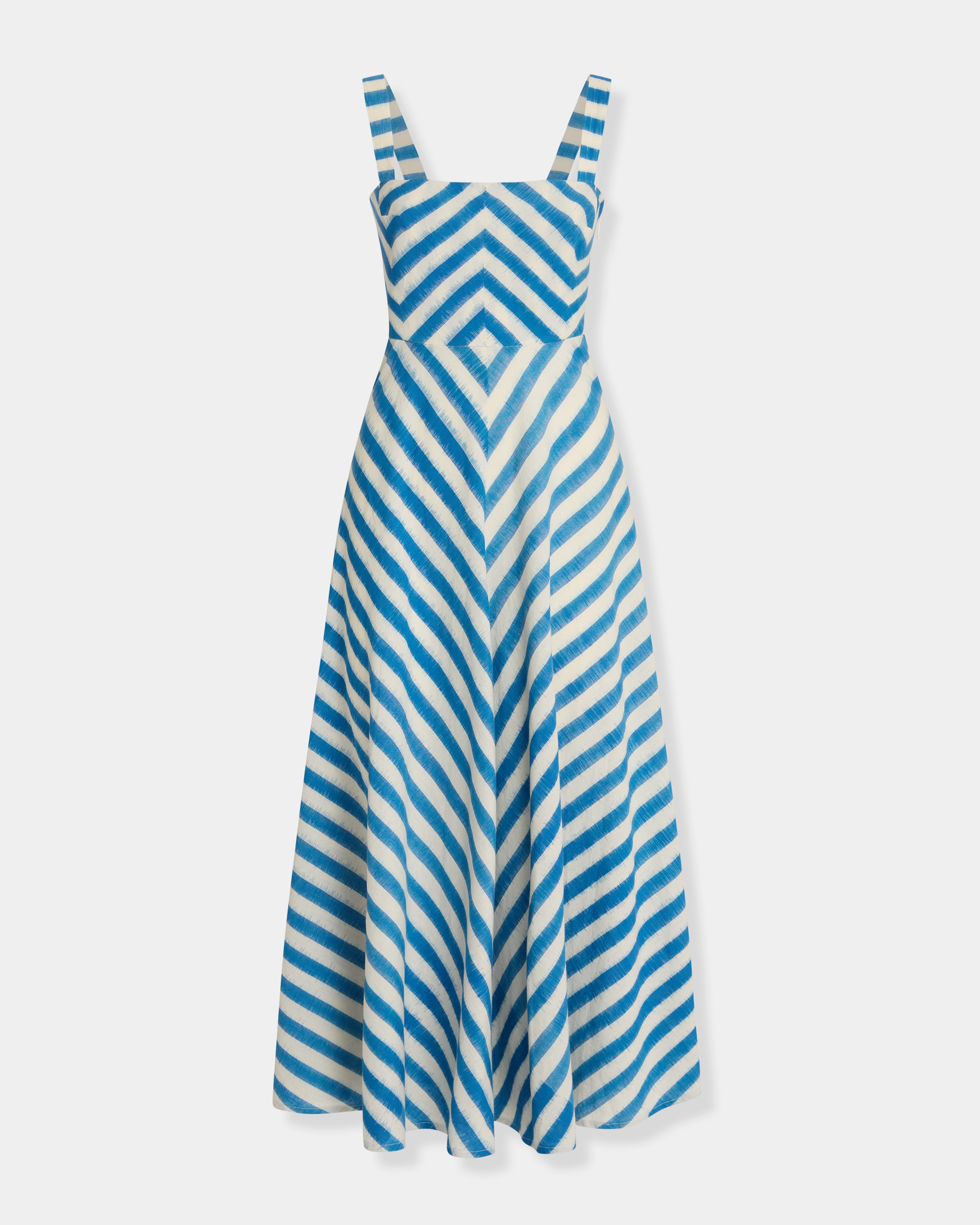 Margherita Dress in Ikat Stripes
