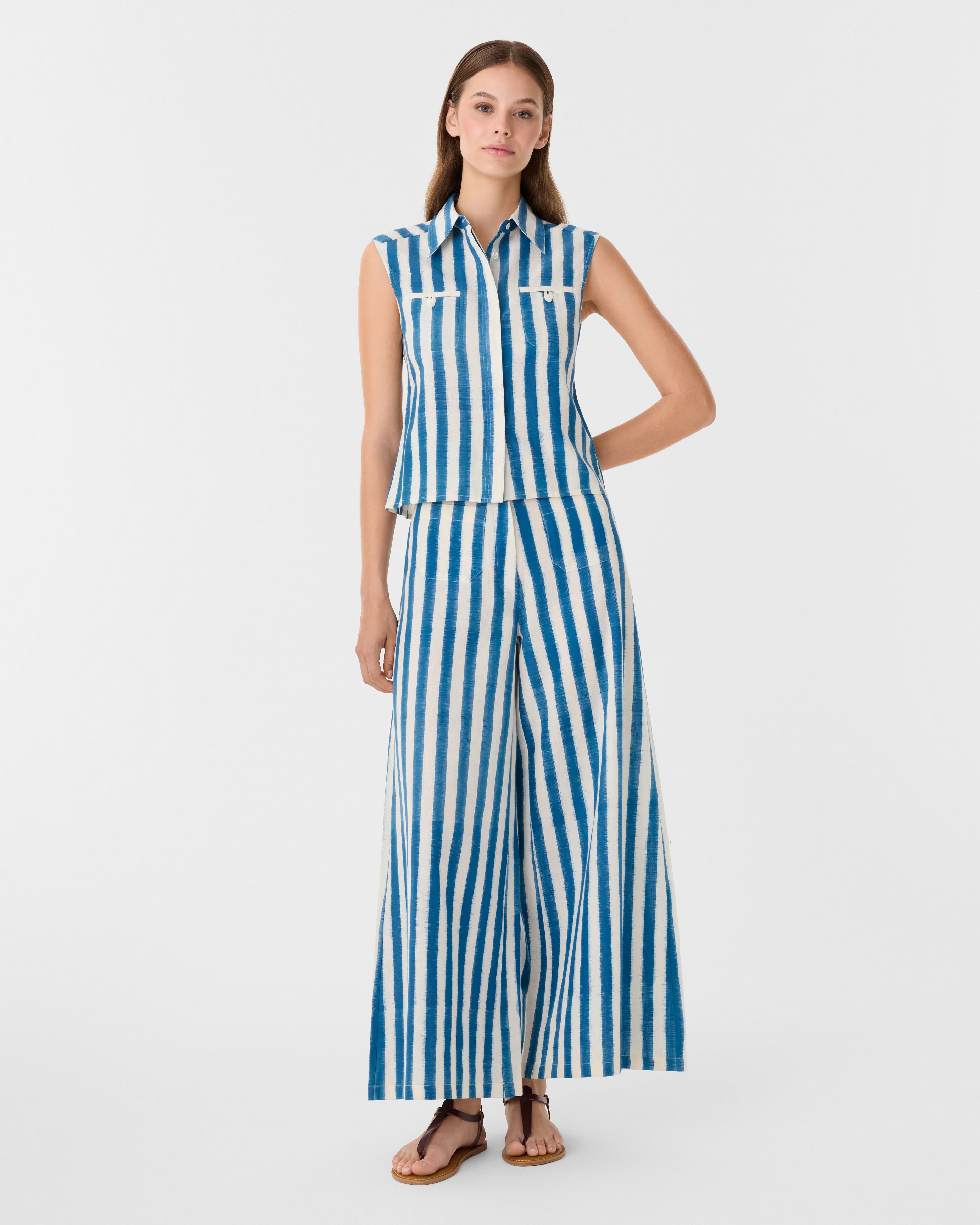 Adele Trousers in Ikat Stripes
