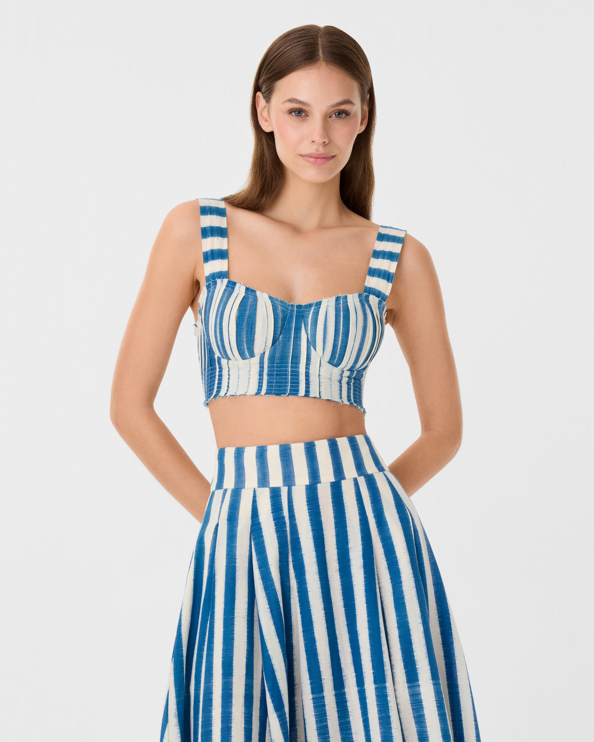 Dalia Top in Ikat Stripes