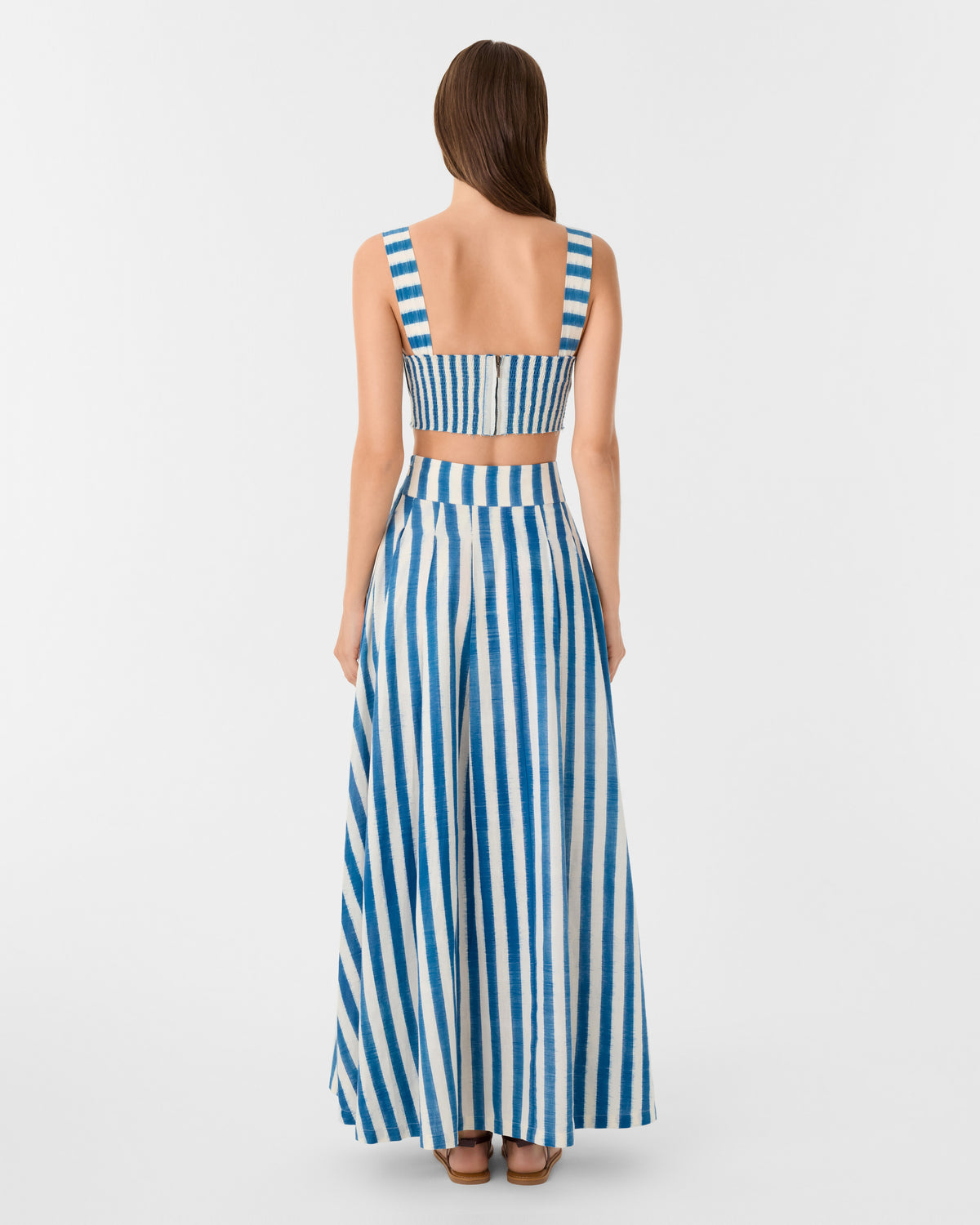 Dalia Top in Ikat Stripes