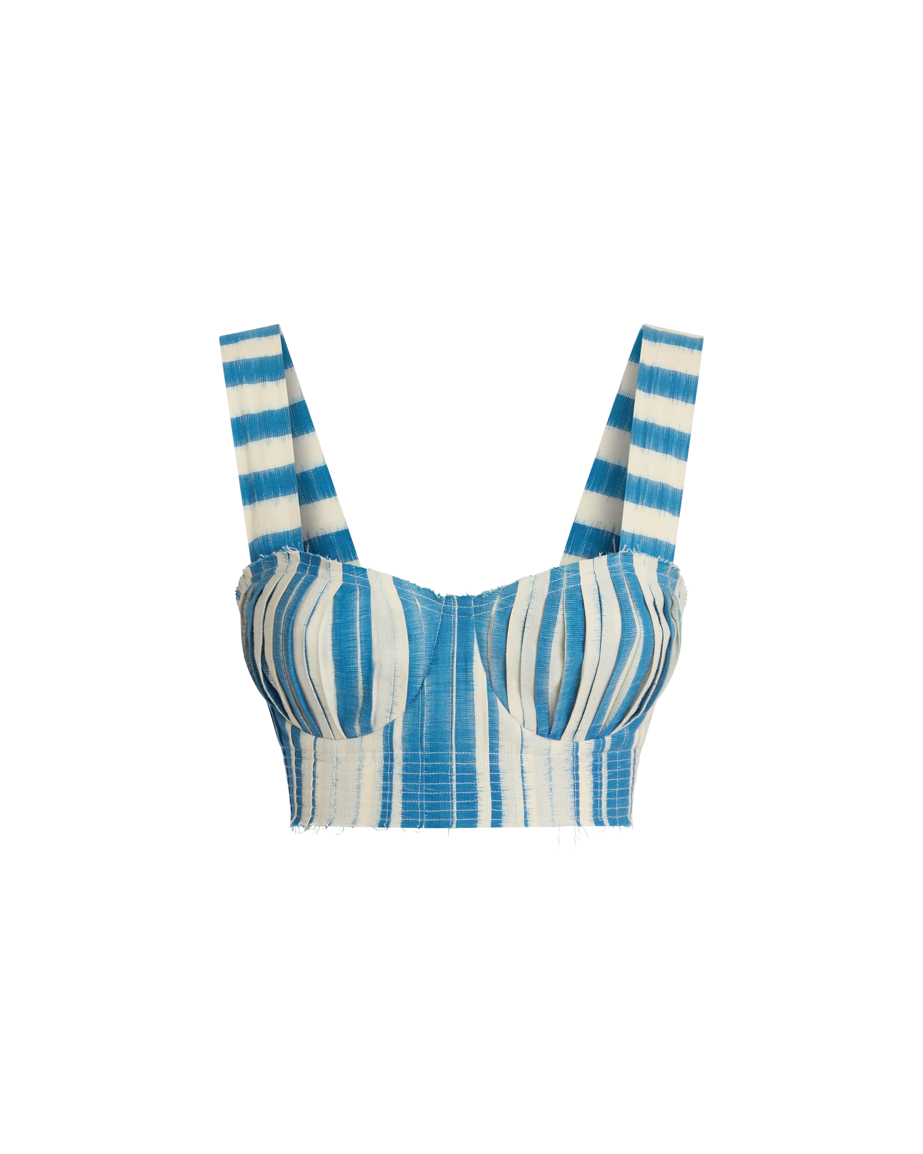 Dalia Top in Ikat Stripes