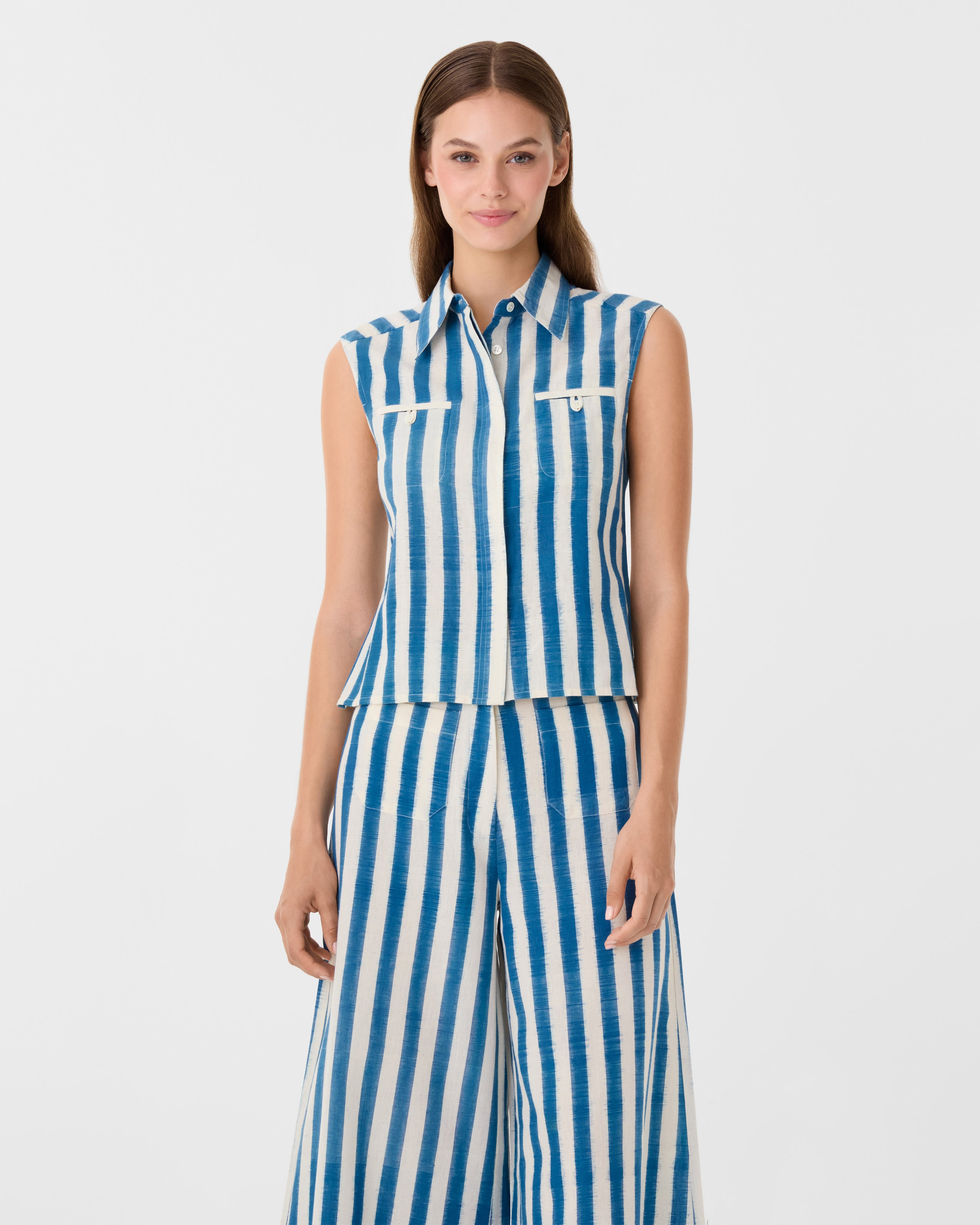 Ylenia Top in Ikat Stripes
