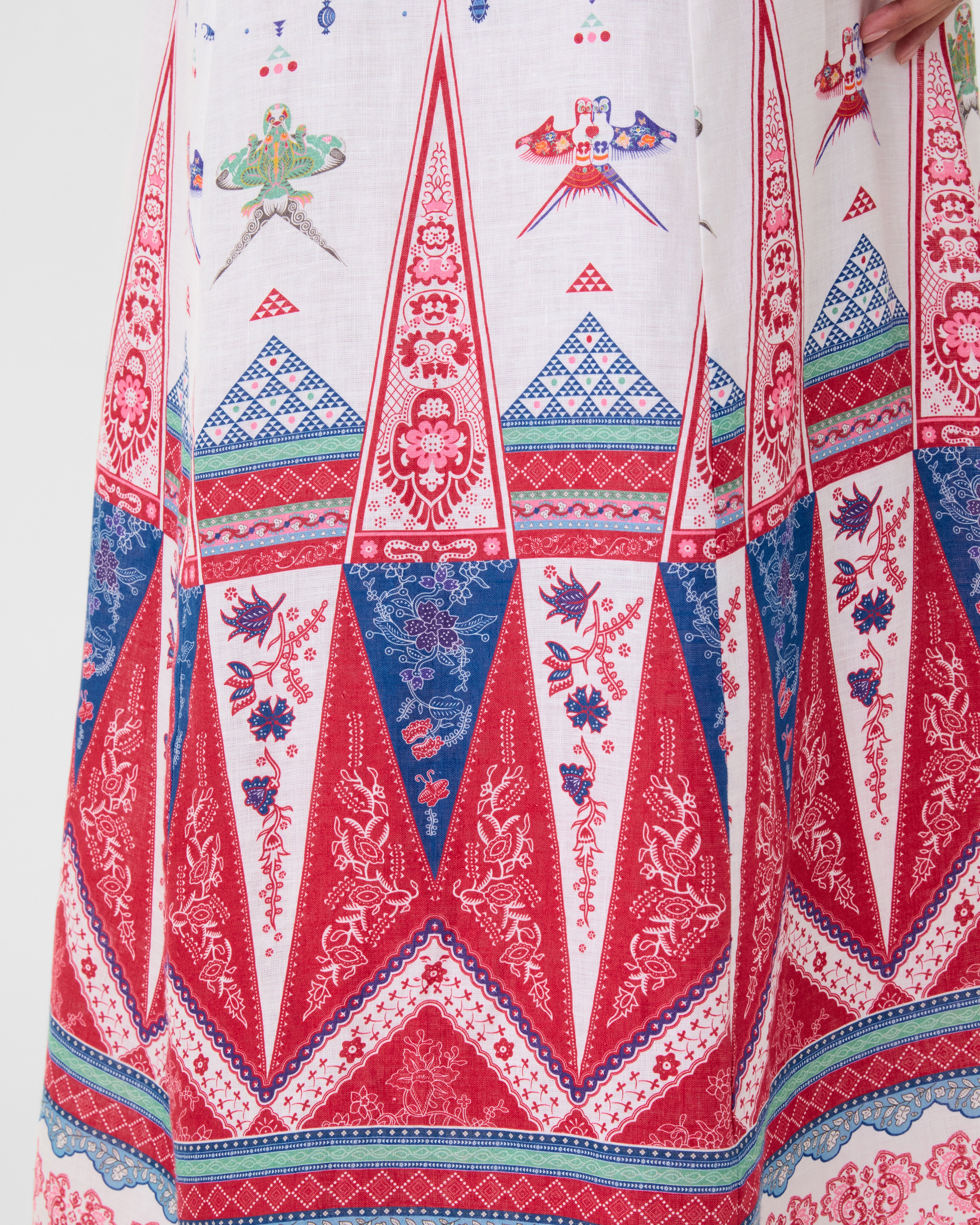 Azzurra Dress in Kites Print