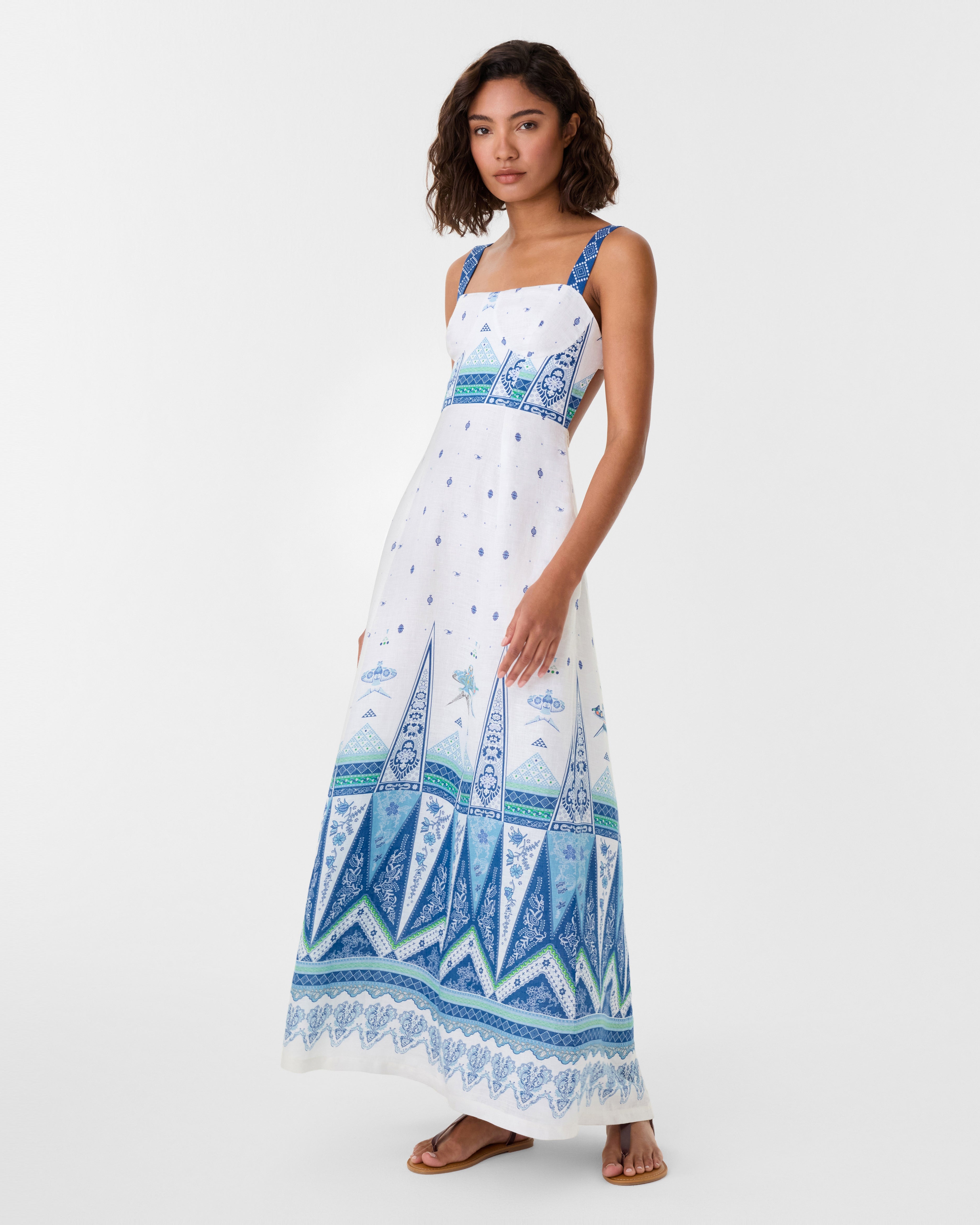 Azzurra Dress in Kites Print
