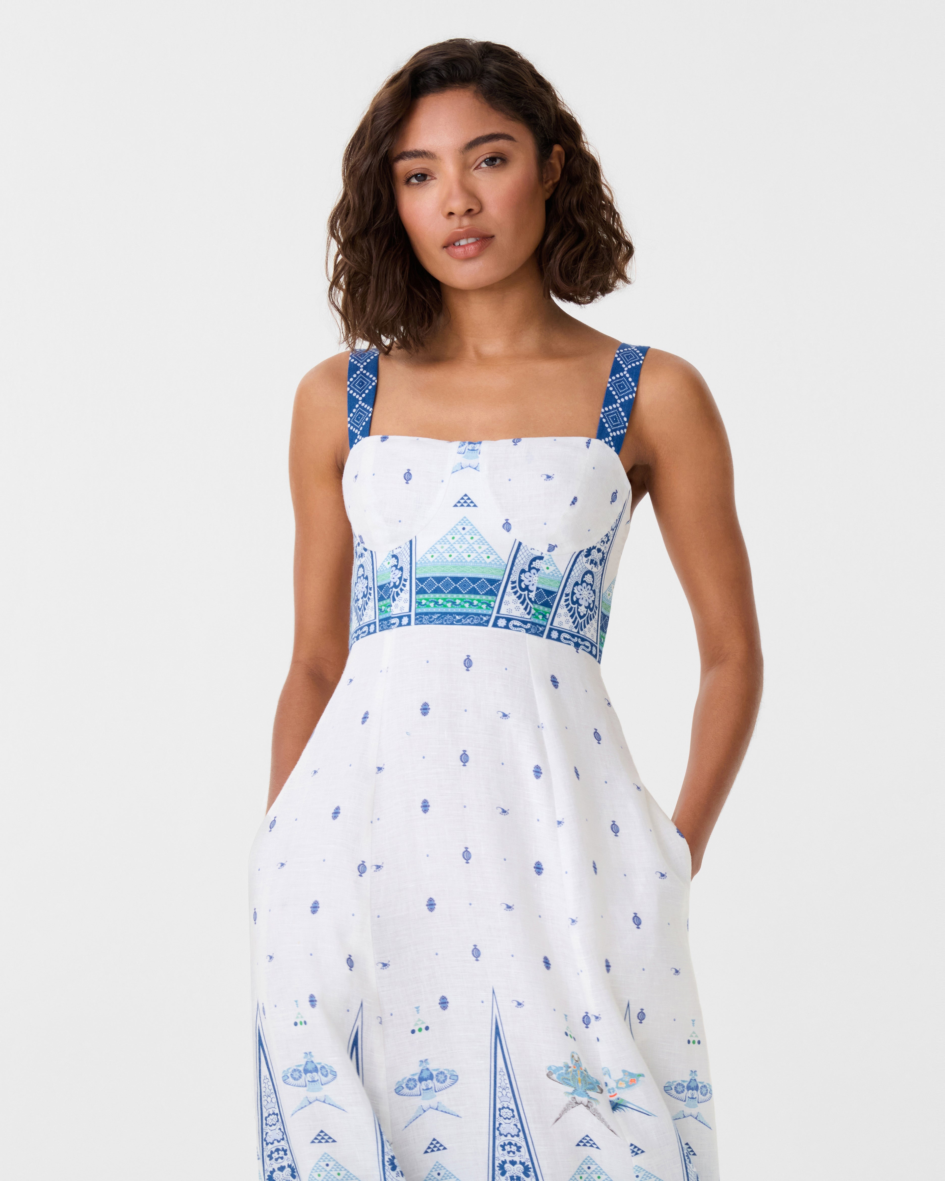 Azzurra Dress in Kites Print