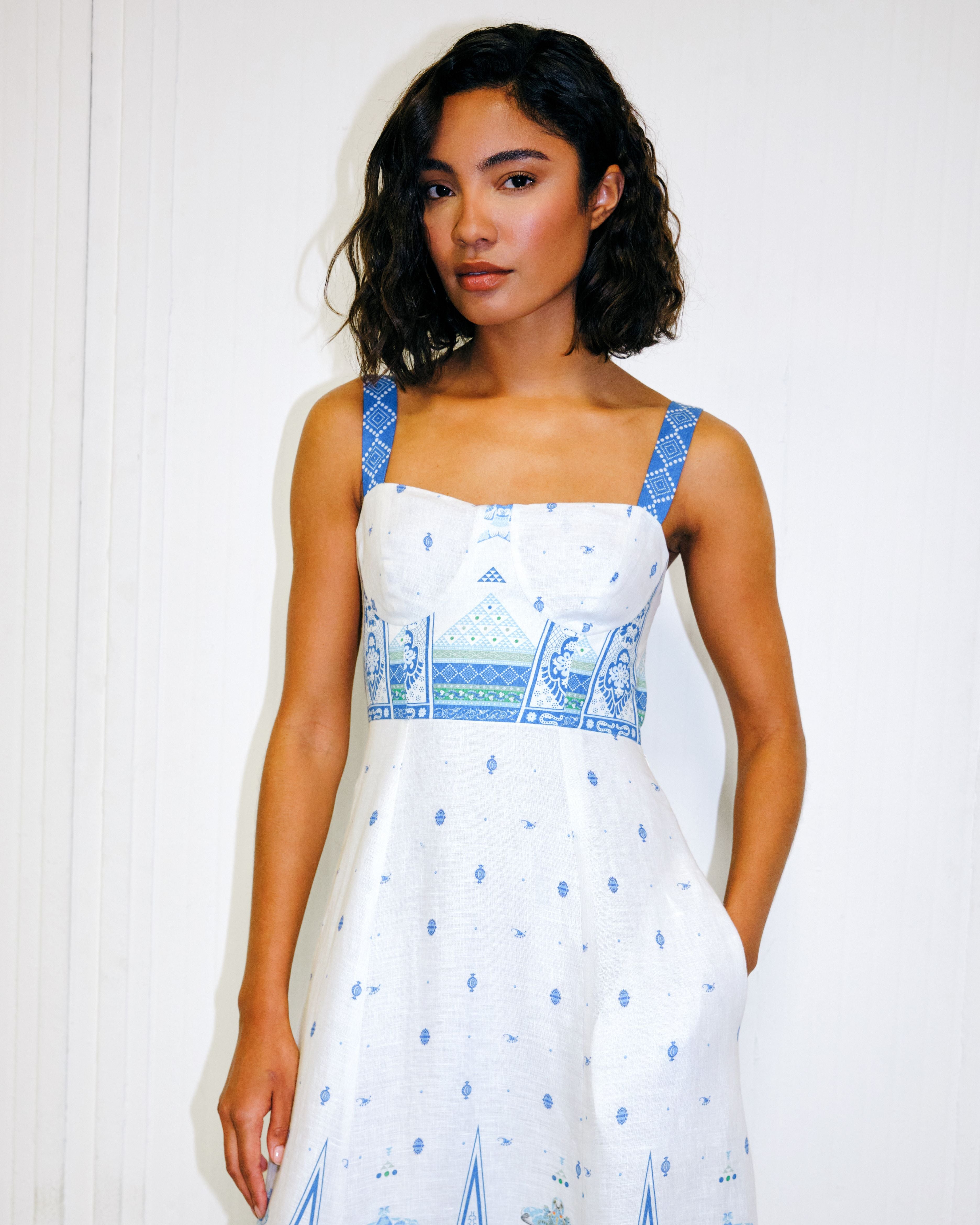 Azzurra Dress in Kites Print