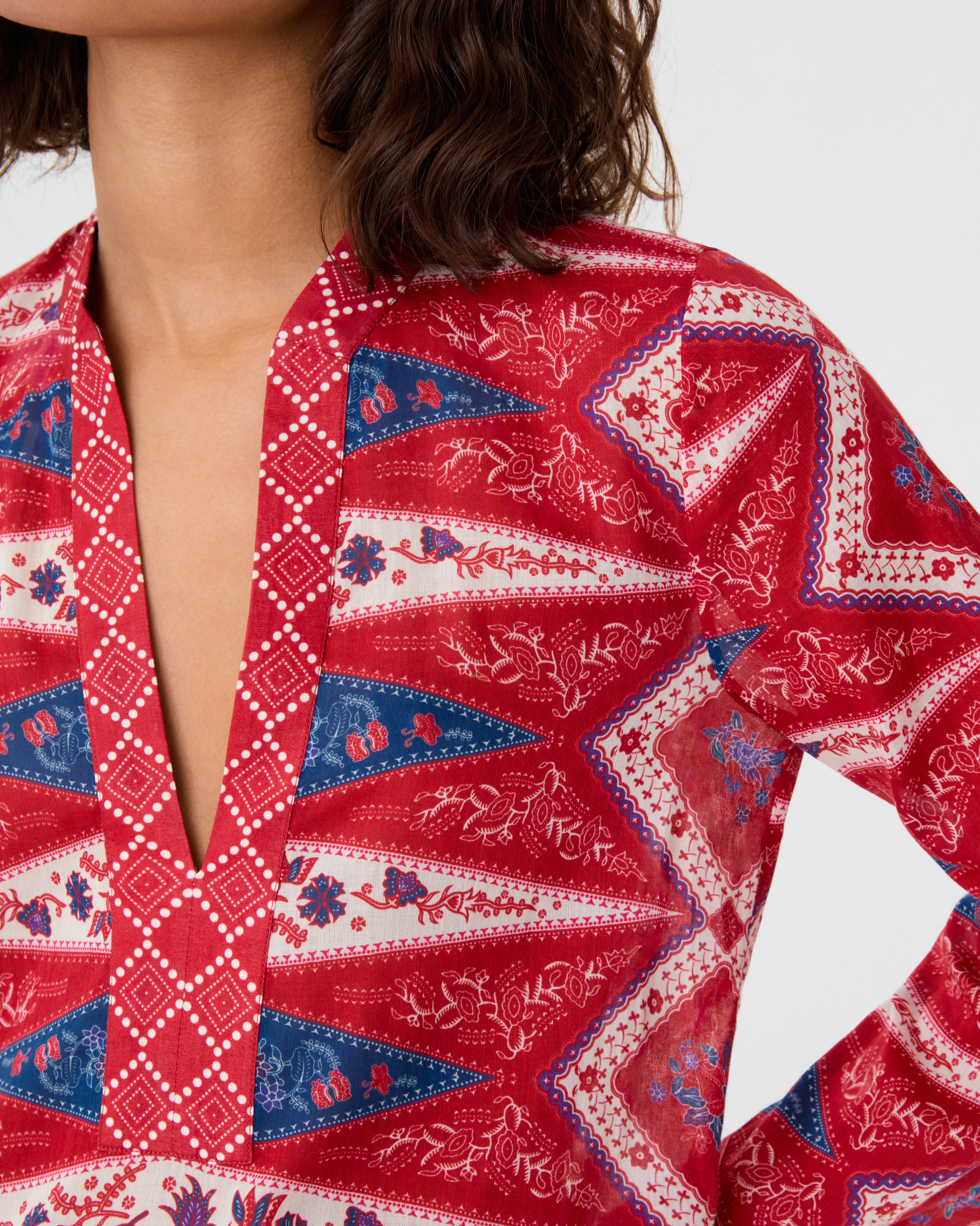 Jenna Caftan in Kites Print