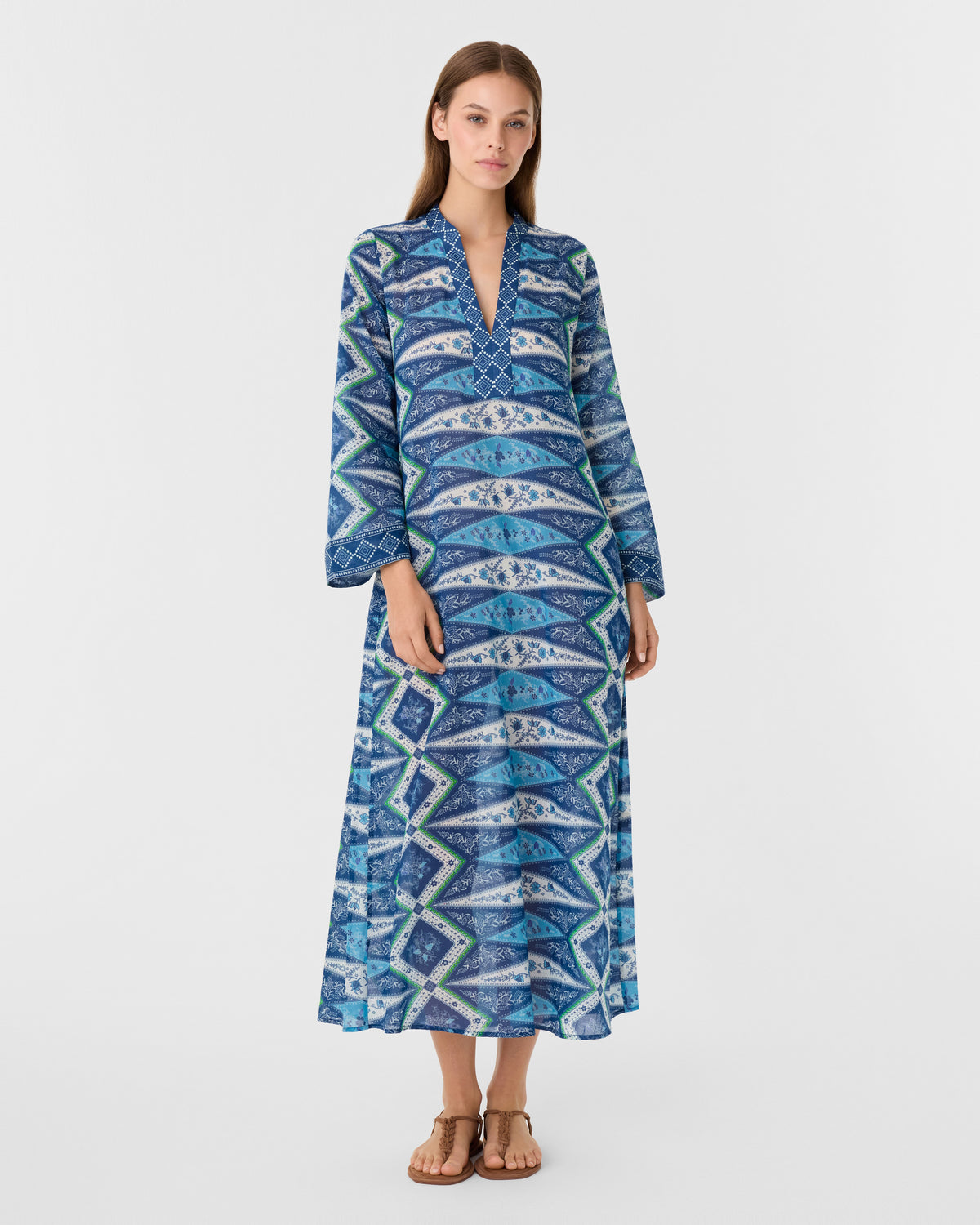 Jenna Caftan in Kites Print
