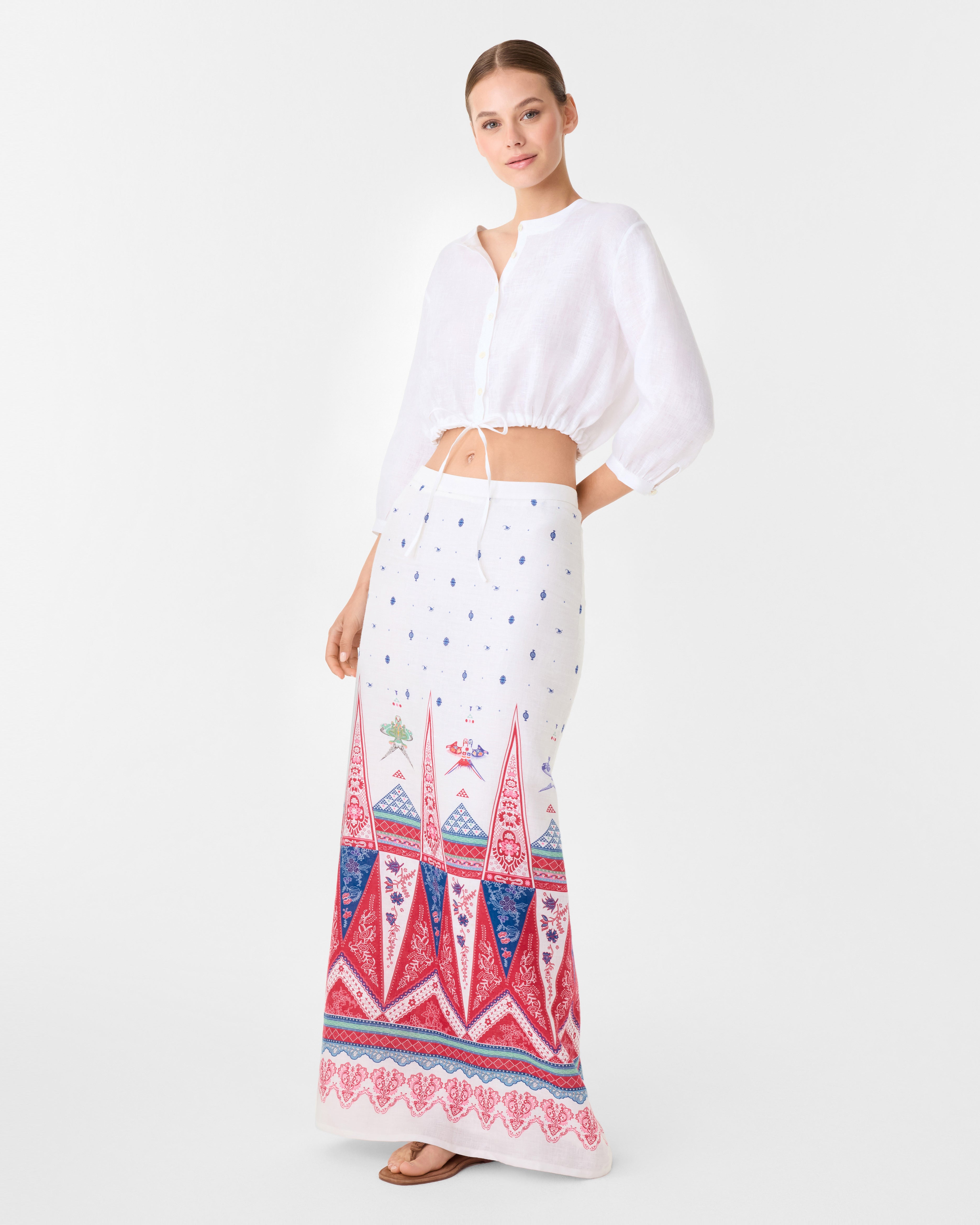 Laurelle Skirt in Kites Print