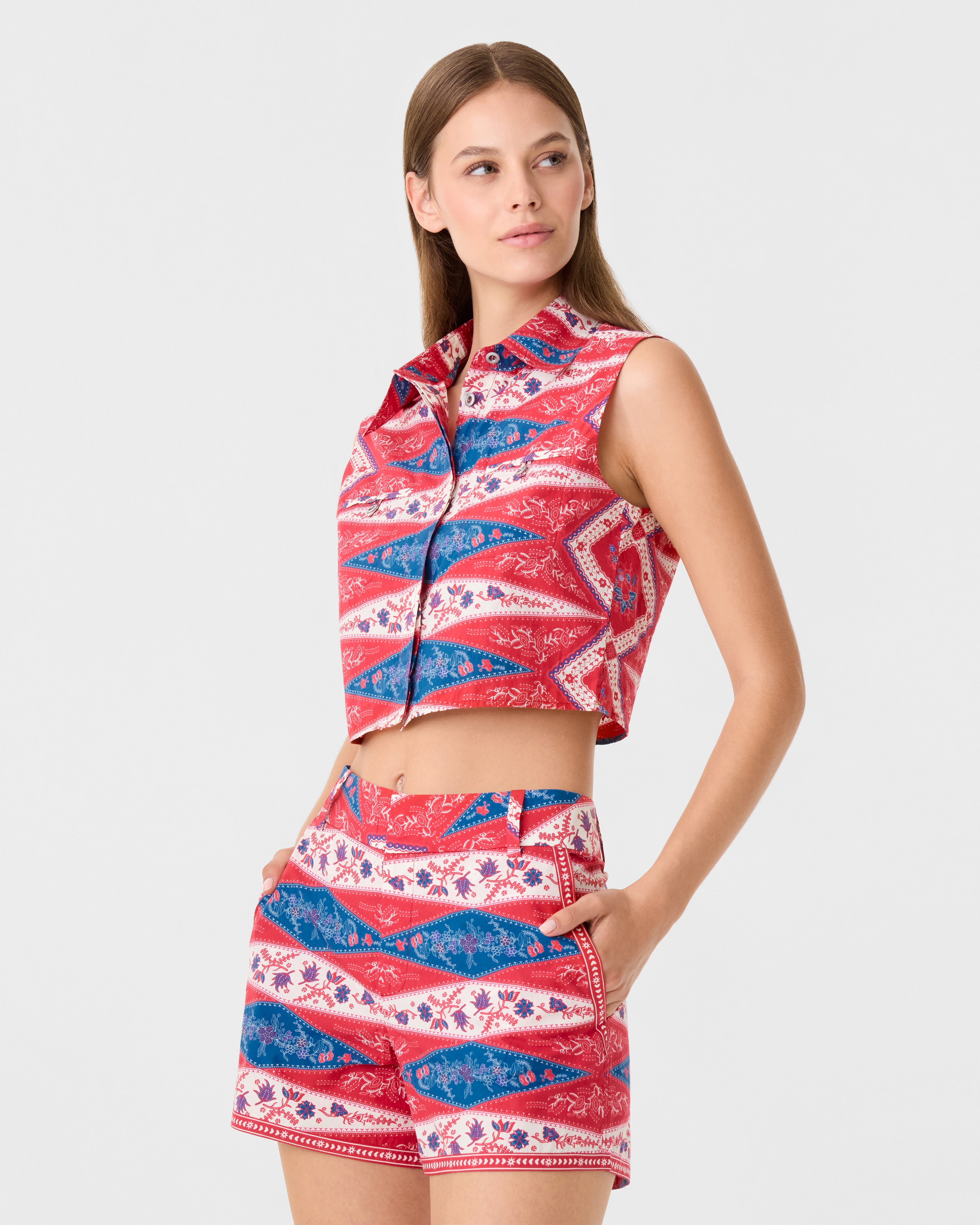 Caterina Top in Kites Print