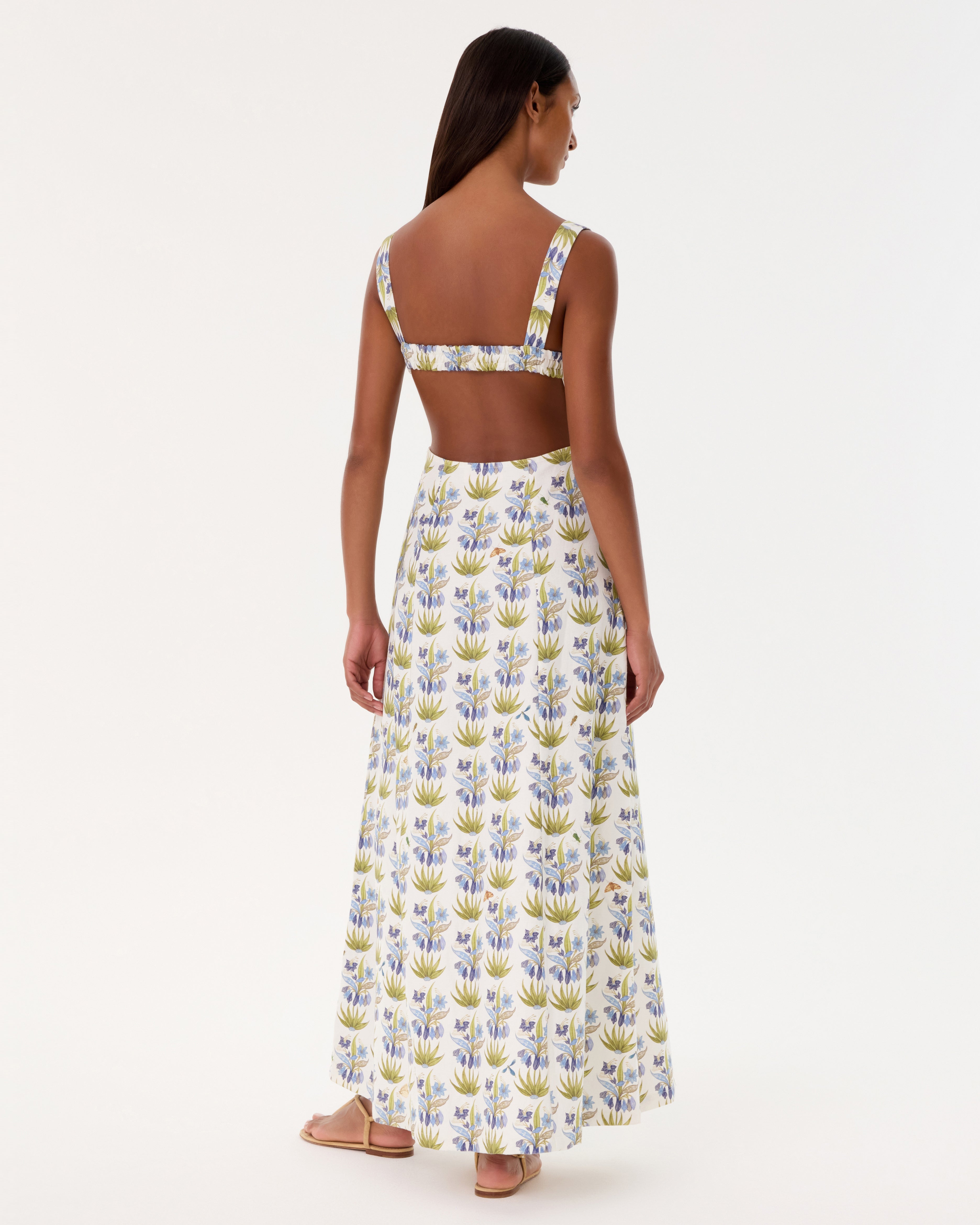 Azzurra Dress in Celestine Flower Print