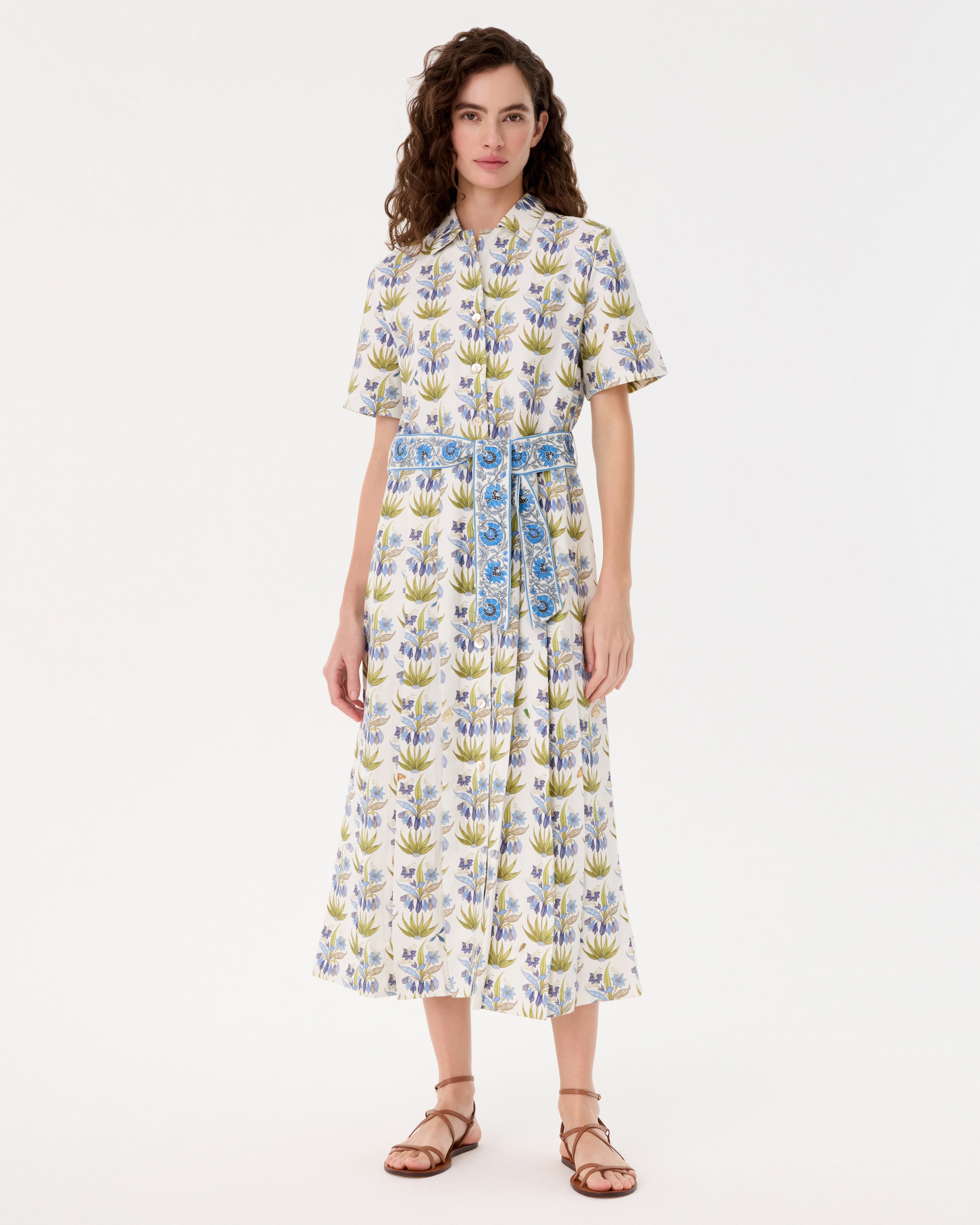 Claudia Dress in Celestine Flower Print