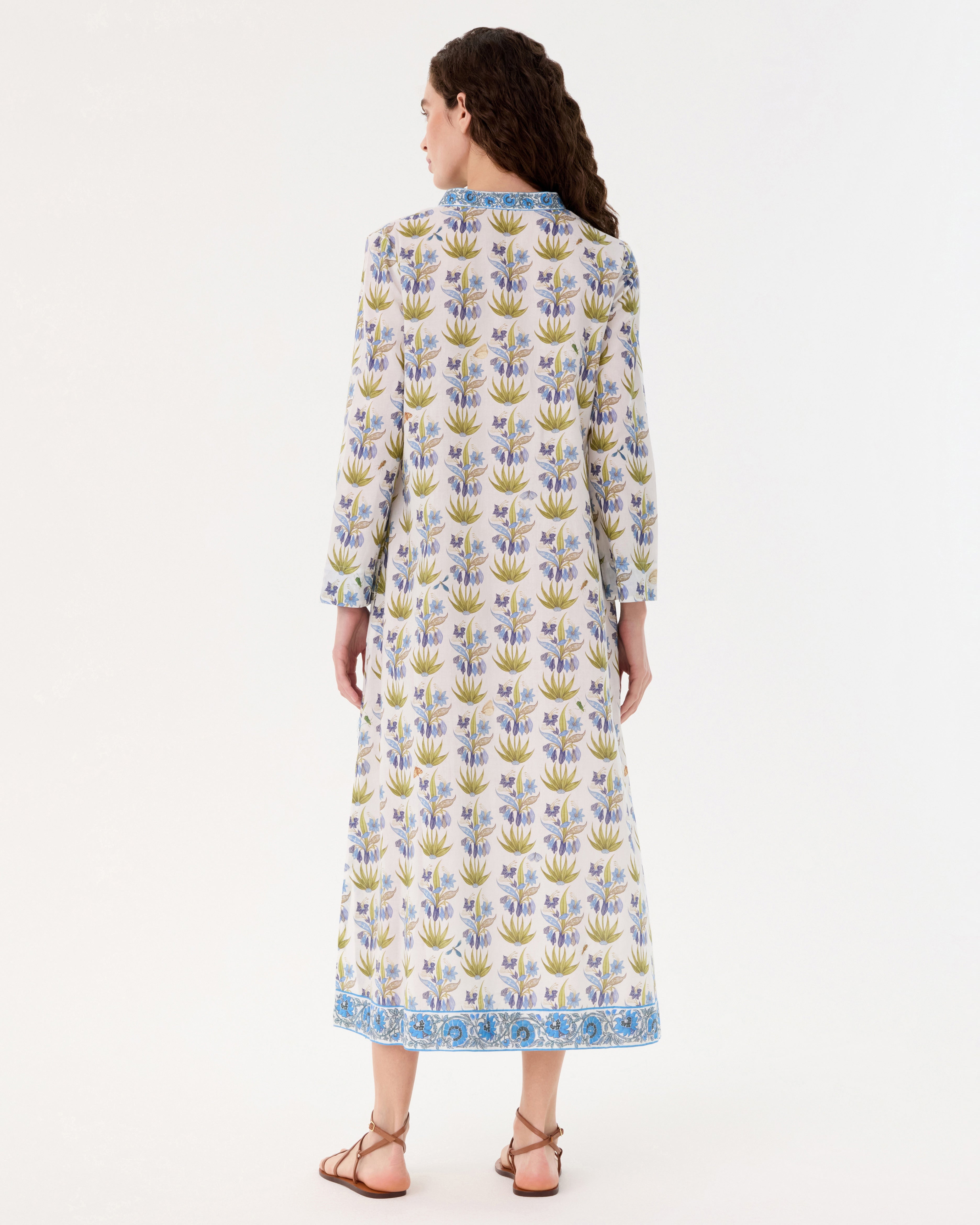 Giada Caftan in Celestine Flower Print